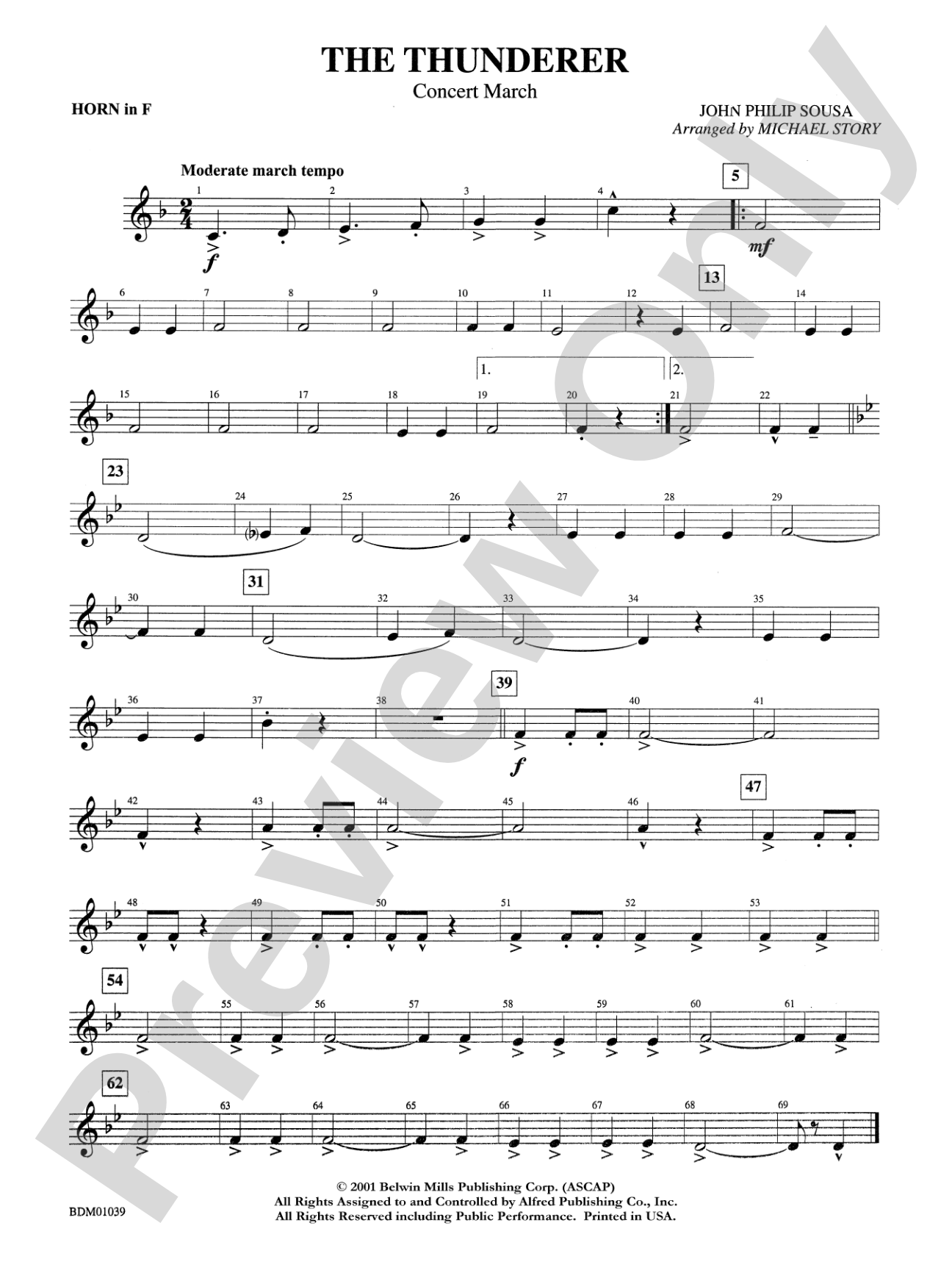 The Thunderer: 1st F Horn