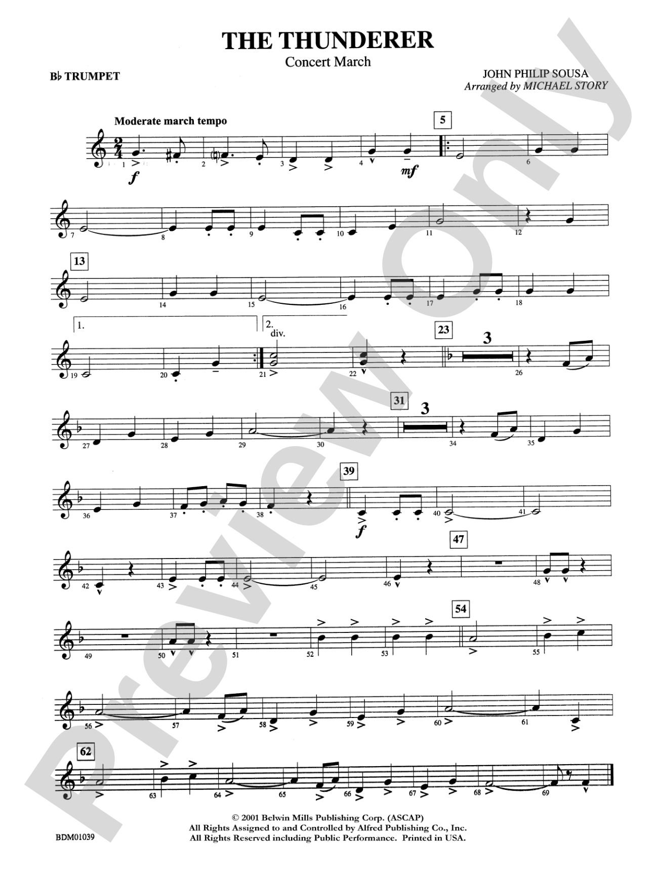 The Thunderer: 1st B-flat Trumpet