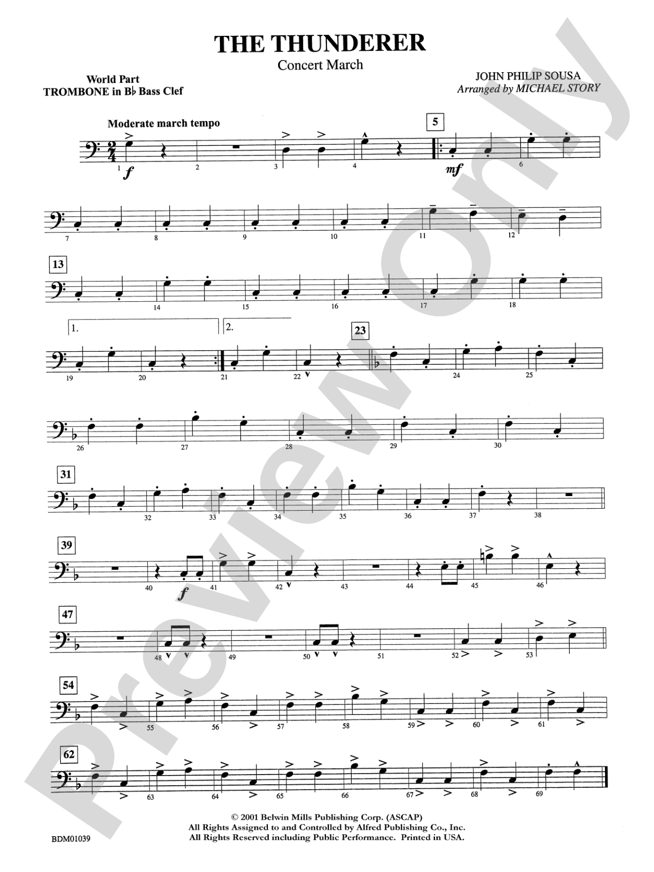 The Thunderer: WP 1st B-flat Trombone B.C.