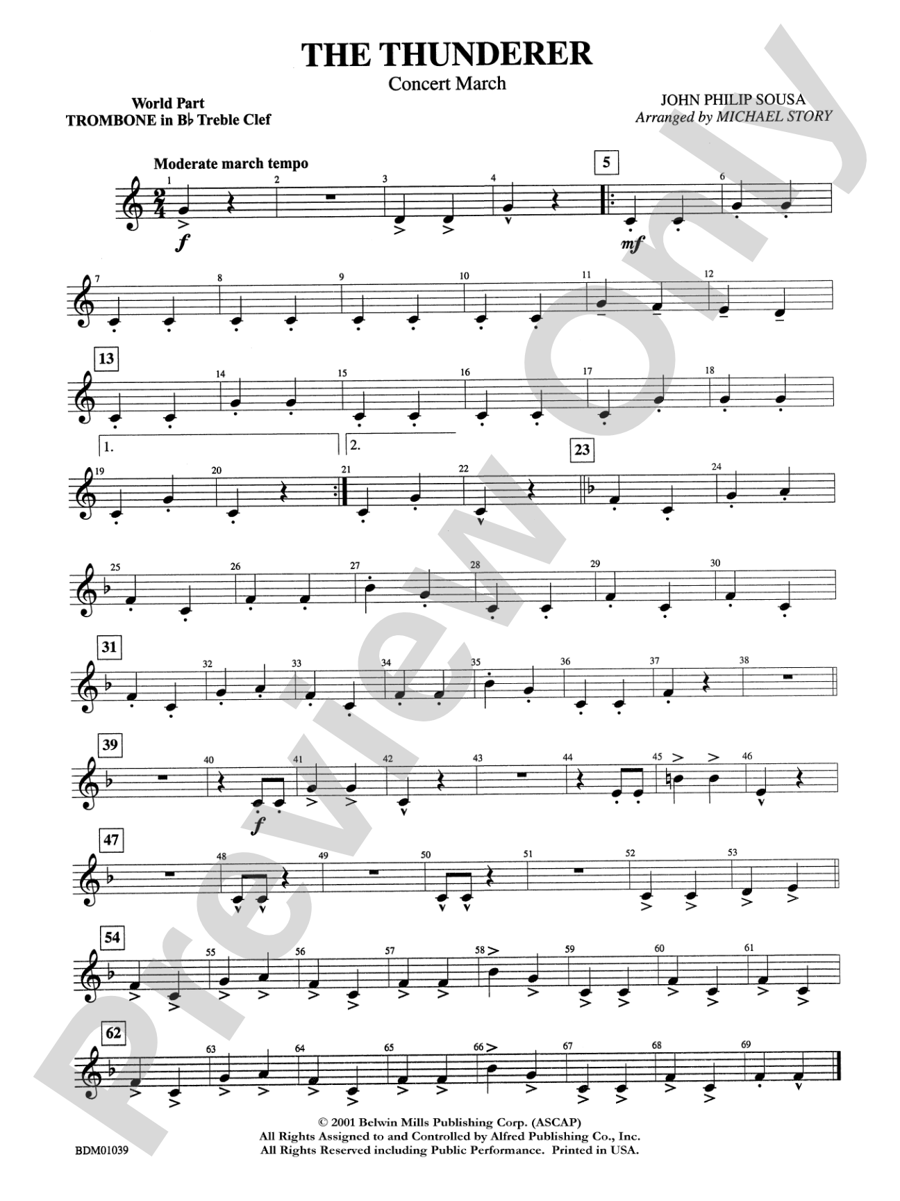 The Thunderer: WP 1st B-flat Trombone T.C.