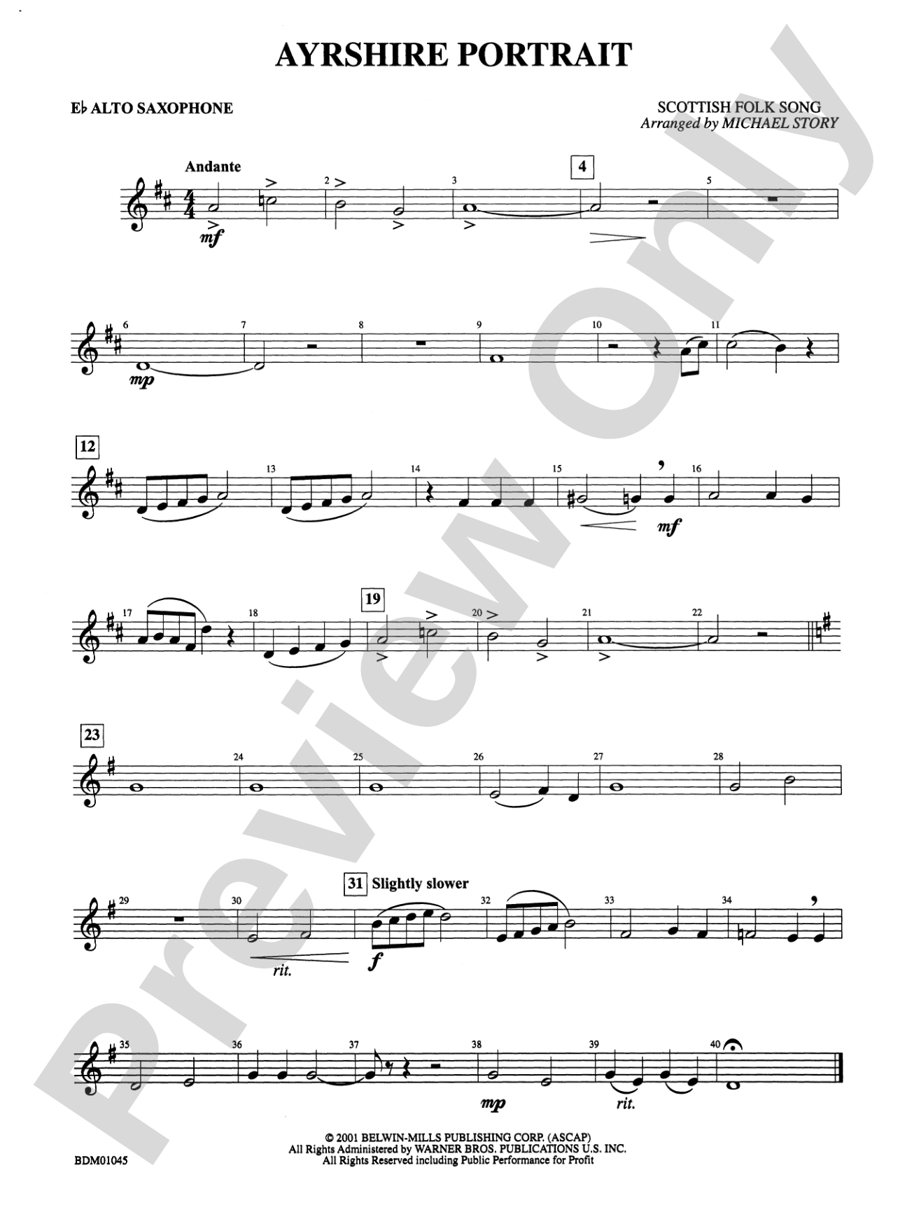 Ayrshire Portrait: E-flat Alto Saxophone