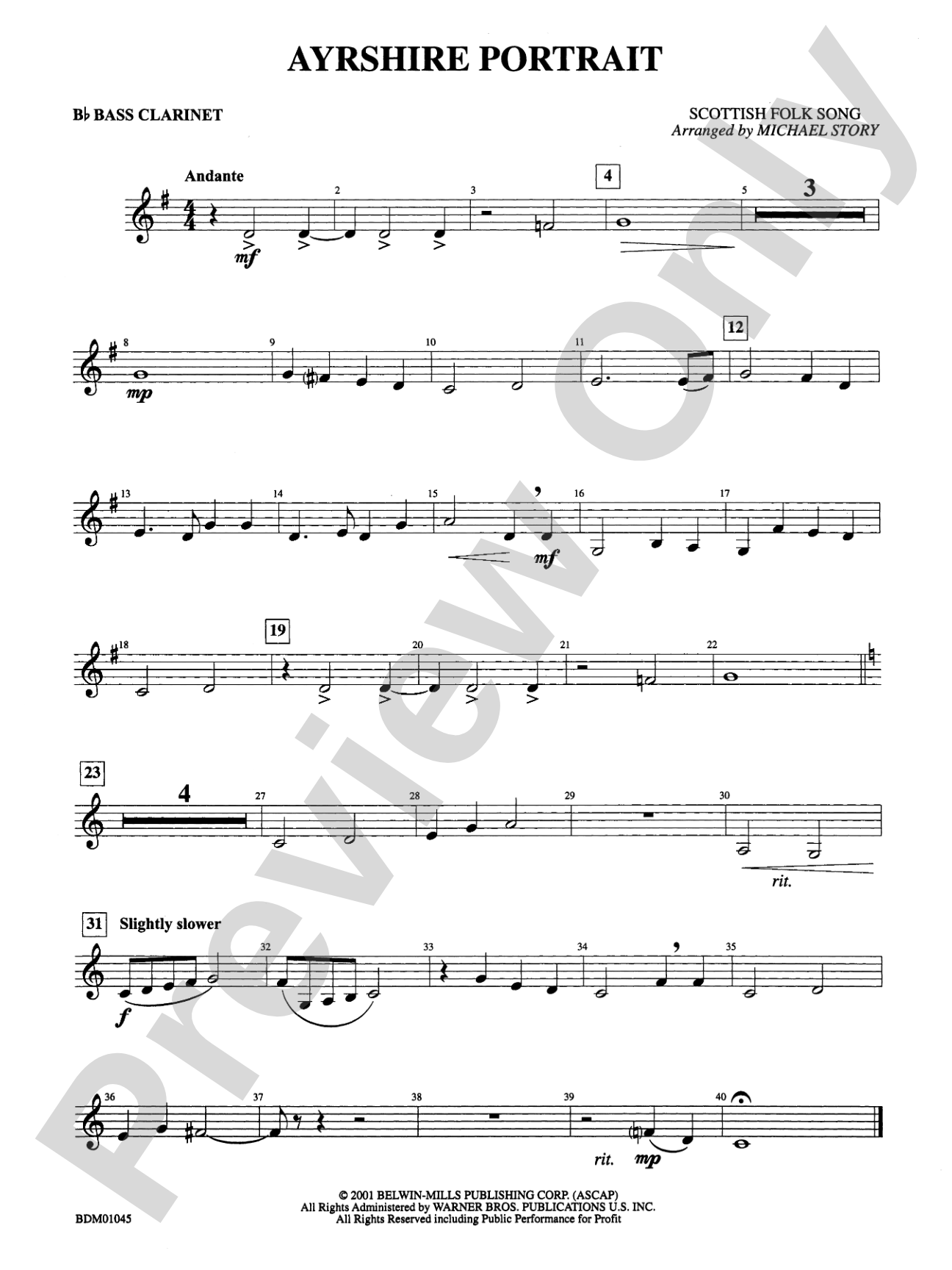 Ayrshire Portrait: B-flat Bass Clarinet