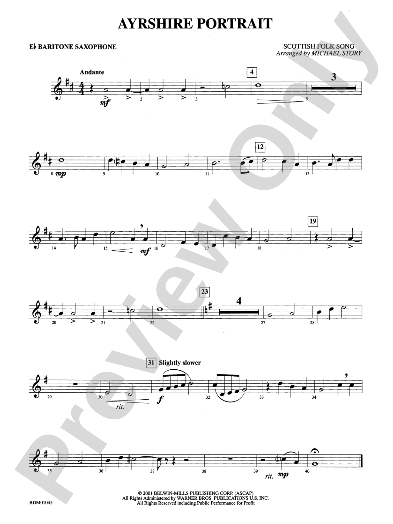 Ayrshire Portrait: E-flat Baritone Saxophone