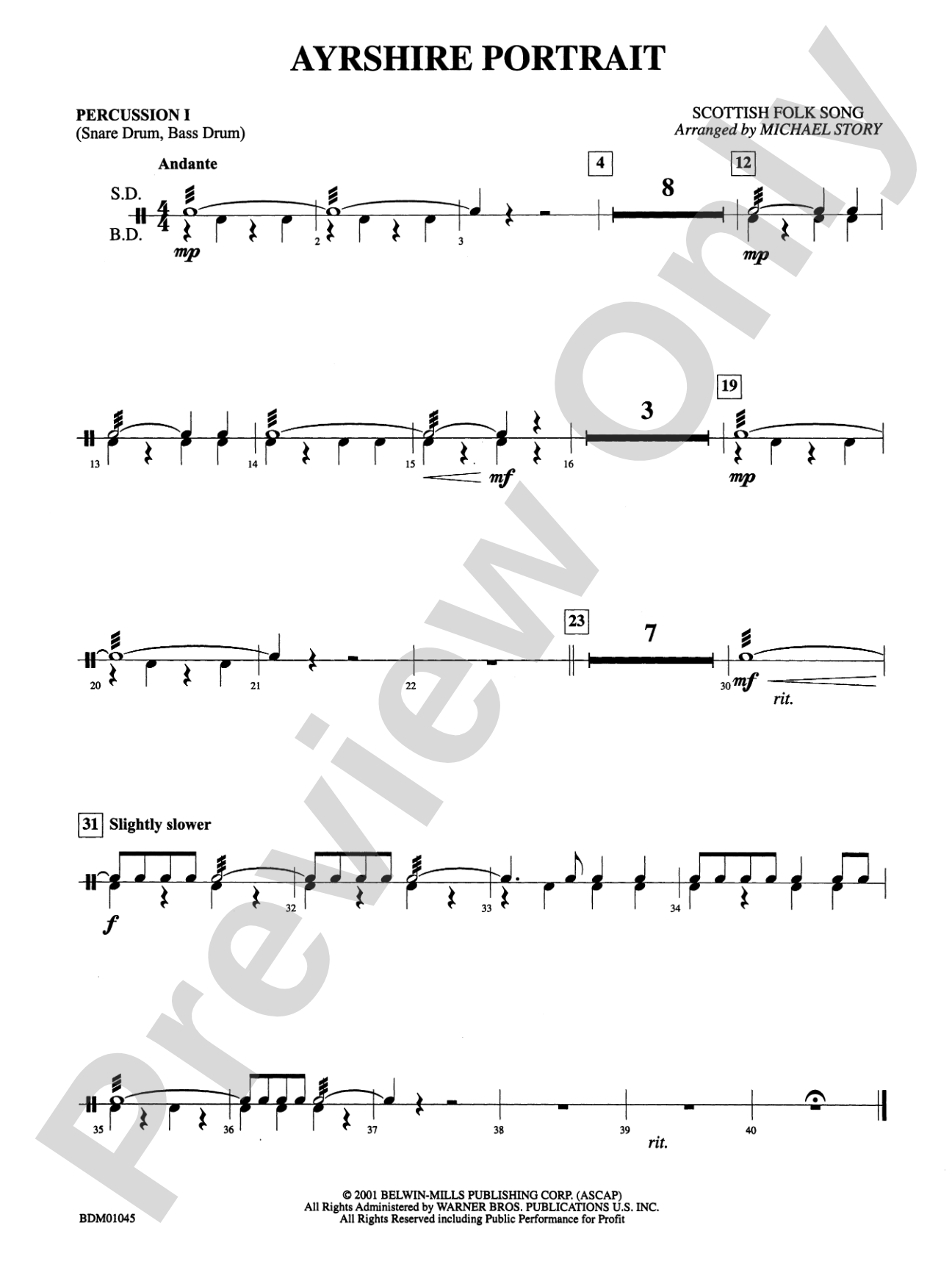 Ayrshire Portrait: 1st Percussion