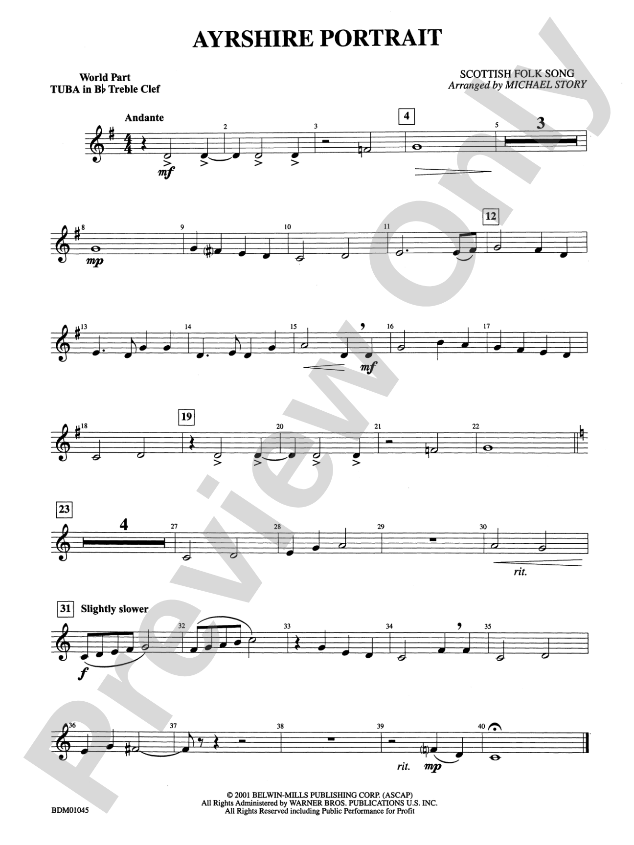 Ayrshire Portrait: (wp) B-flat Tuba T.C.