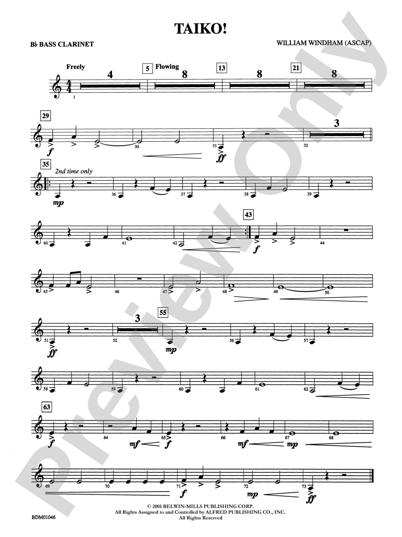 Taiko!: B-flat Bass Clarinet
