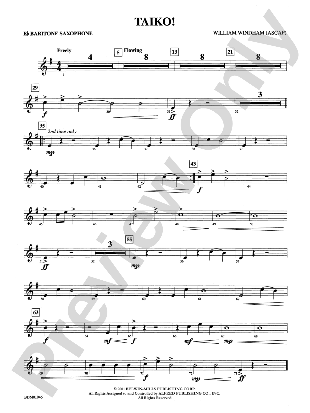 Taiko!: E-flat Baritone Saxophone