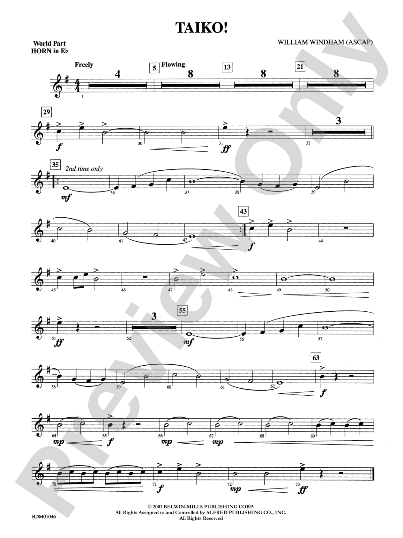 Taiko!: (wp) 1st Horn in E-flat