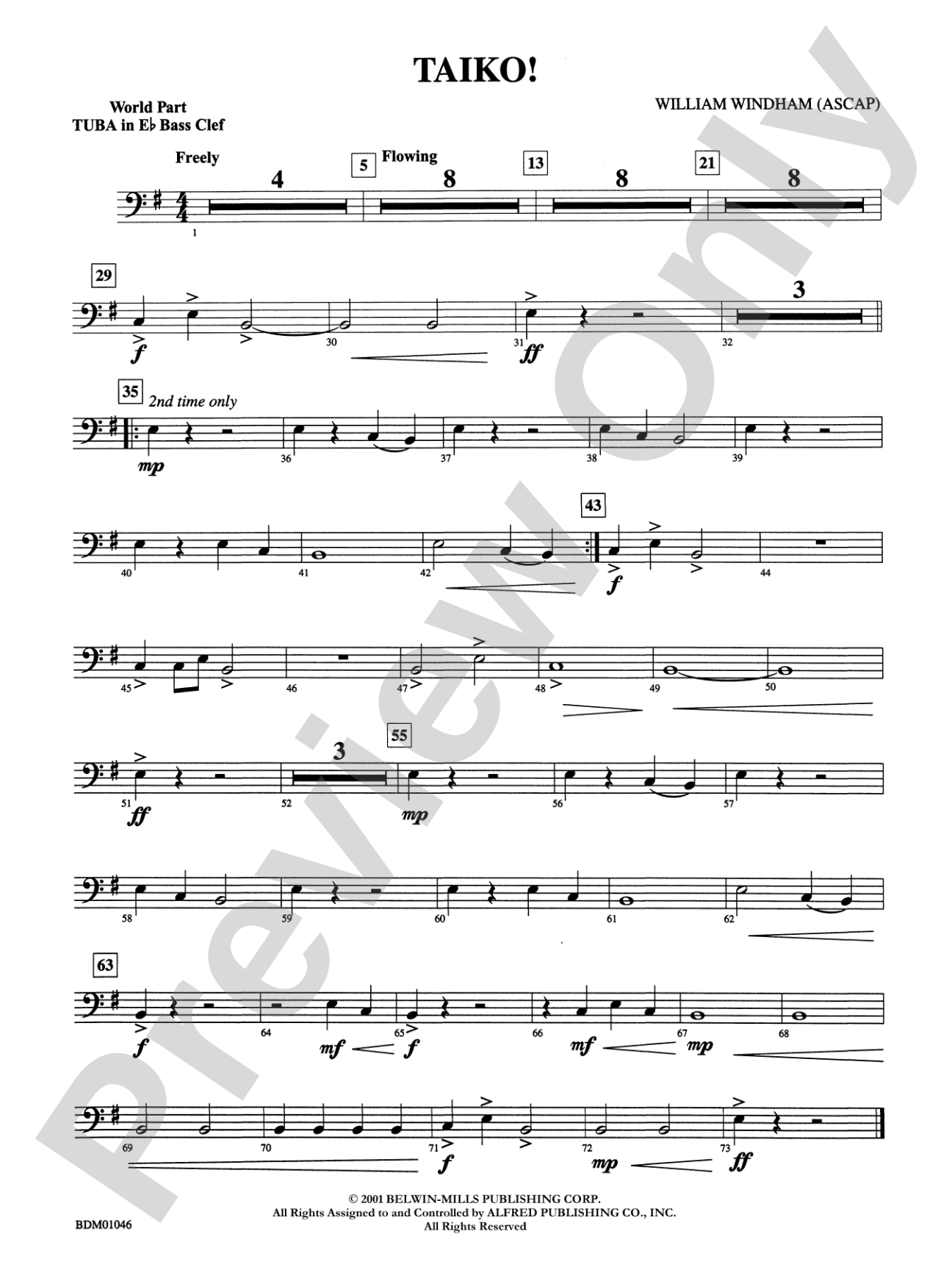 Taiko!: (wp) E-flat Tuba B.C.