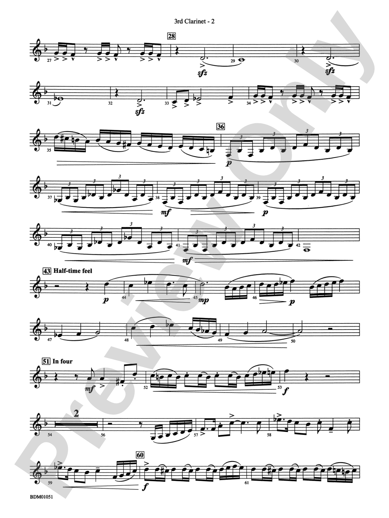 Royal Canadian Sketches: 3rd B-flat Clarinet