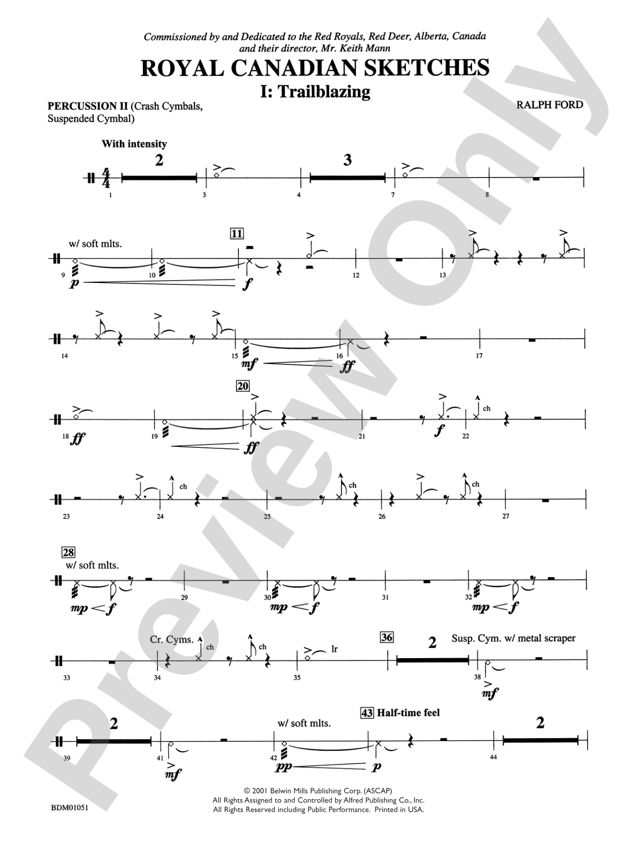 Royal Canadian Sketches: 2nd Percussion