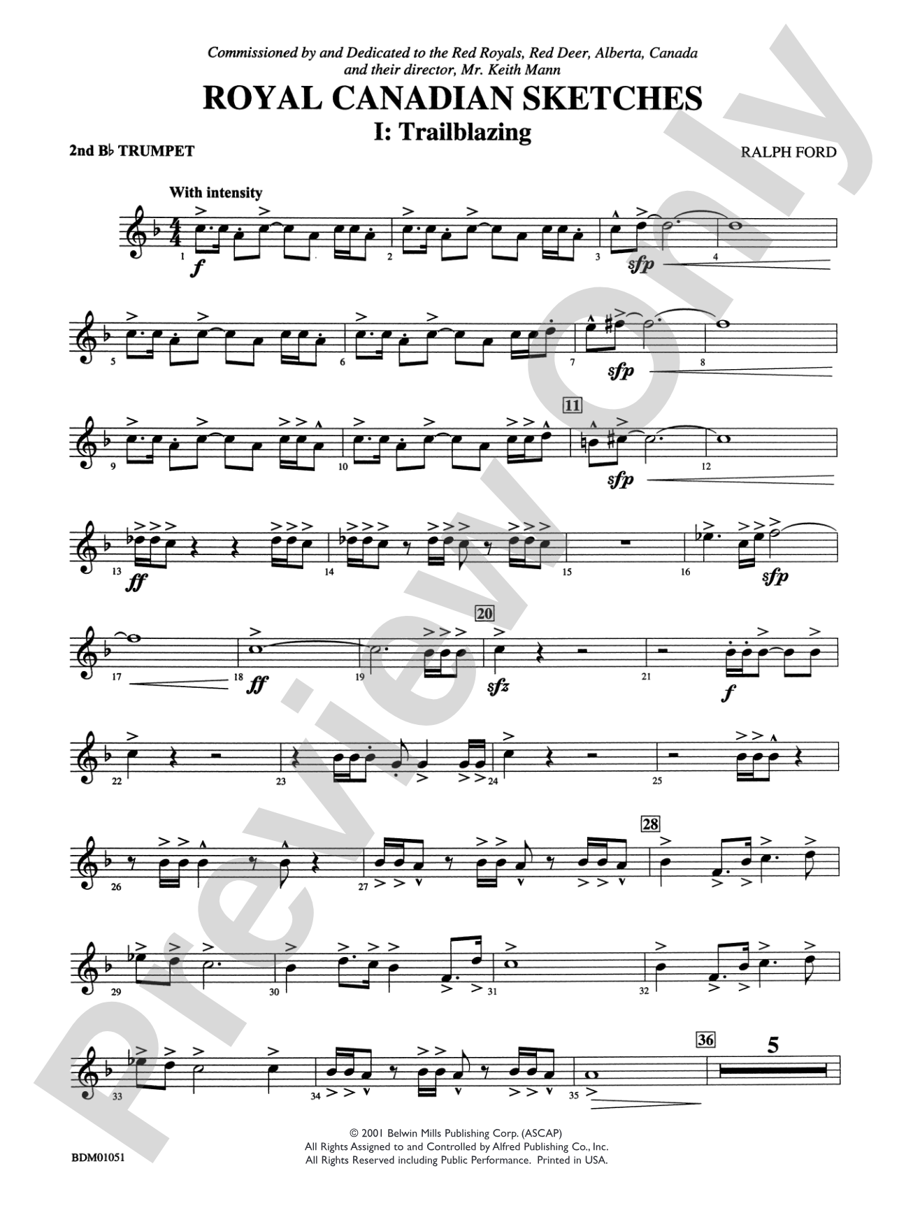 Royal Canadian Sketches: 2nd B-flat Trumpet
