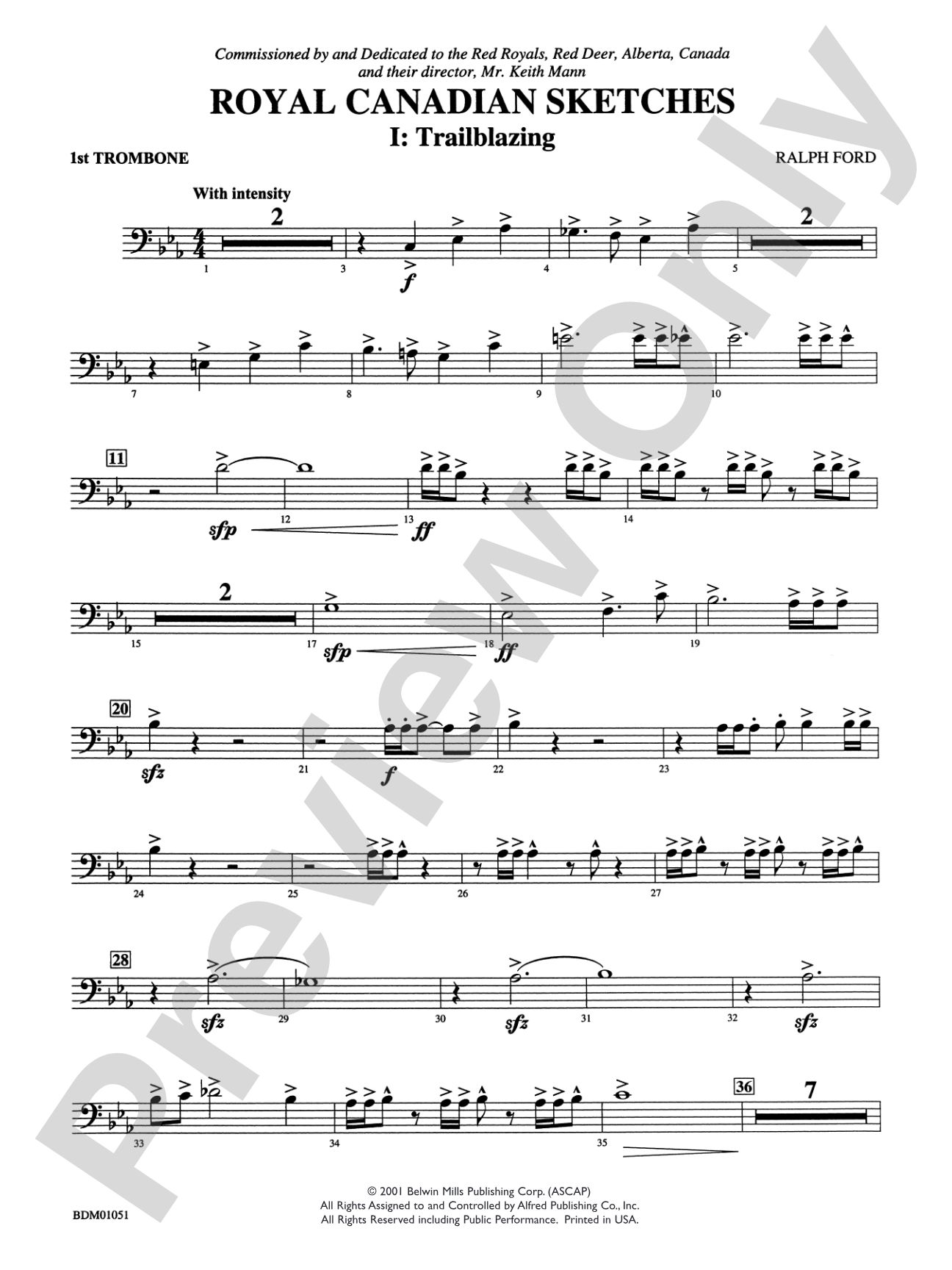 Royal Canadian Sketches: 1st Trombone