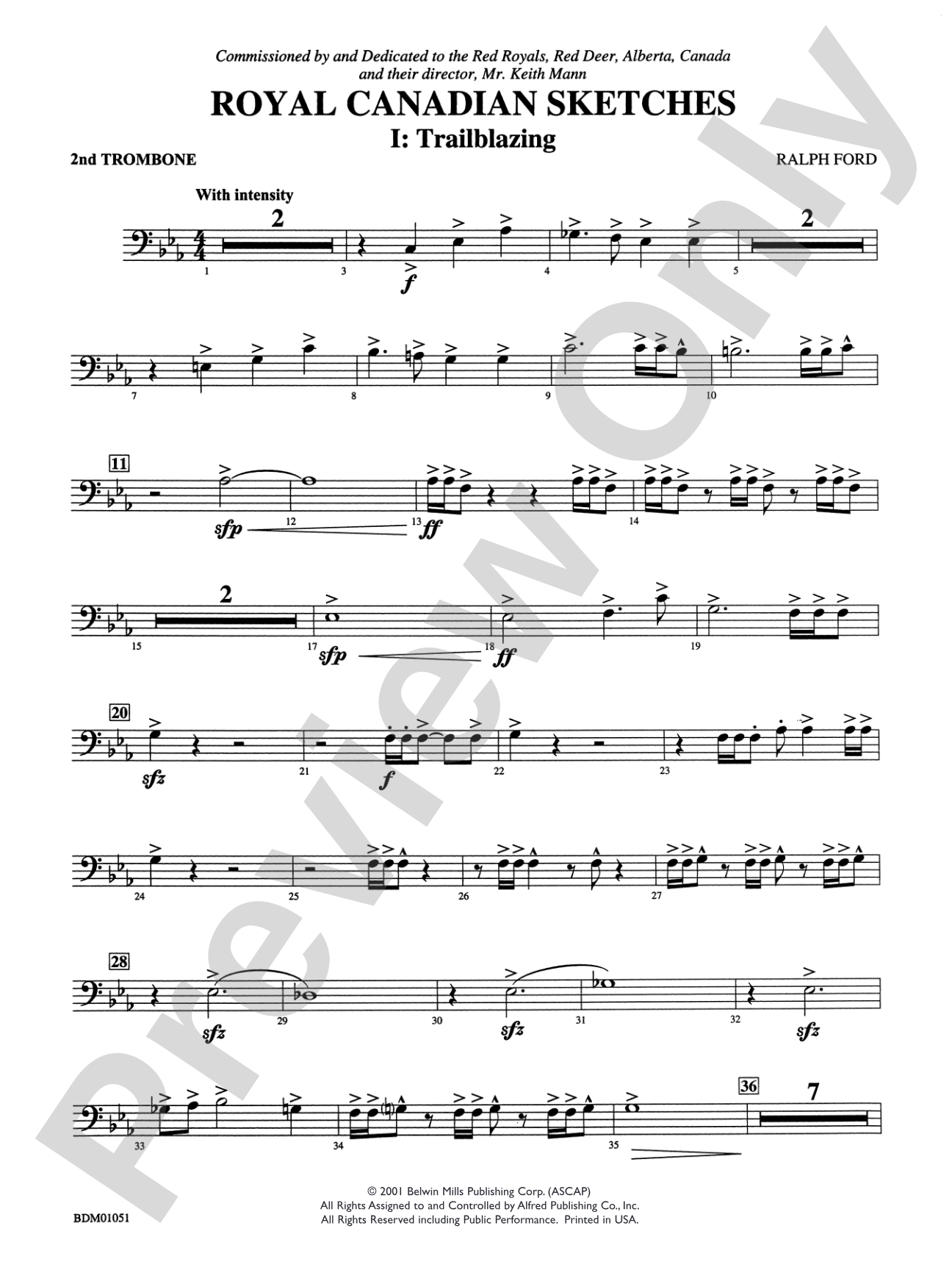 Royal Canadian Sketches: 2nd Trombone