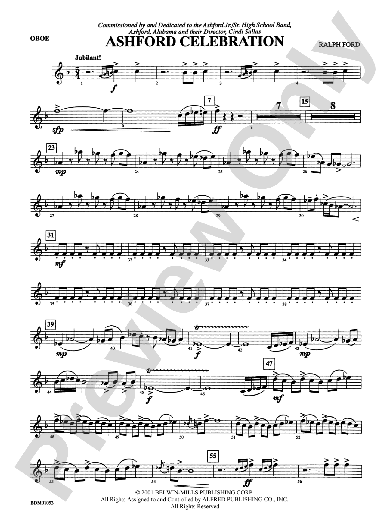 Ashford Celebration: Oboe
