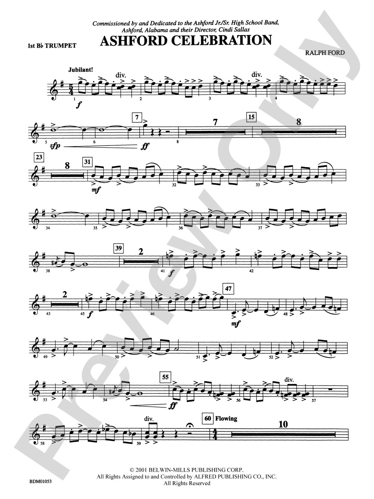 Ashford Celebration: 1st B-flat Trumpet