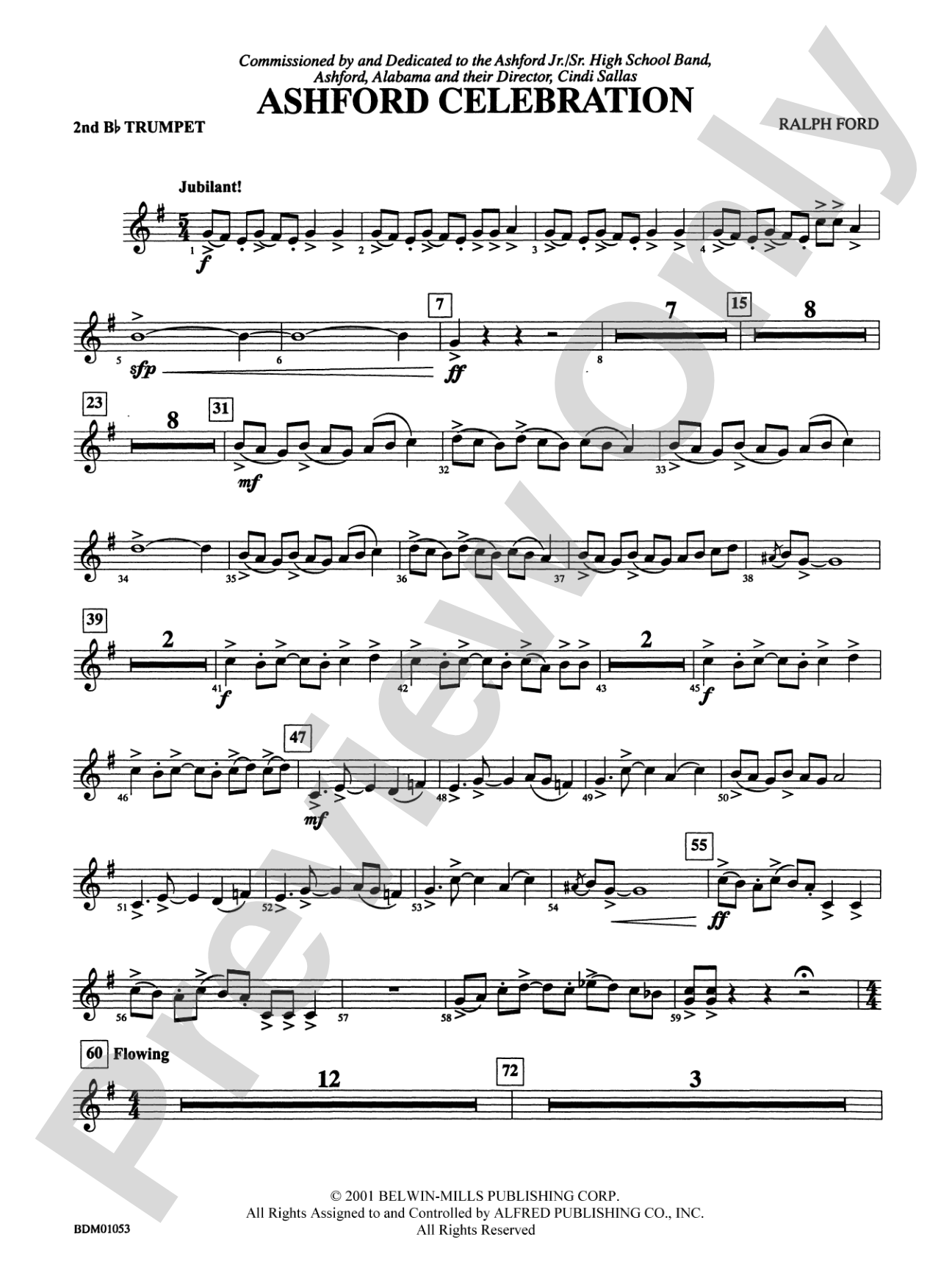 Ashford Celebration: 2nd B-flat Trumpet