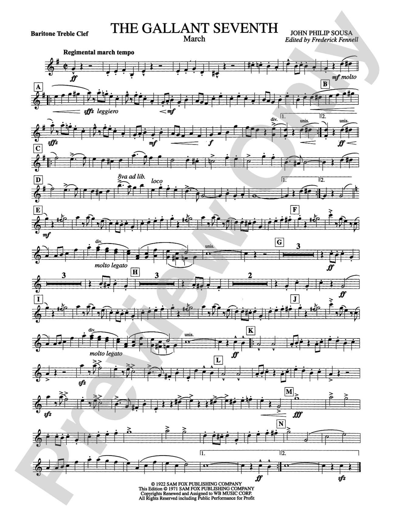 The Gallant Seventh: Baritone T.C.