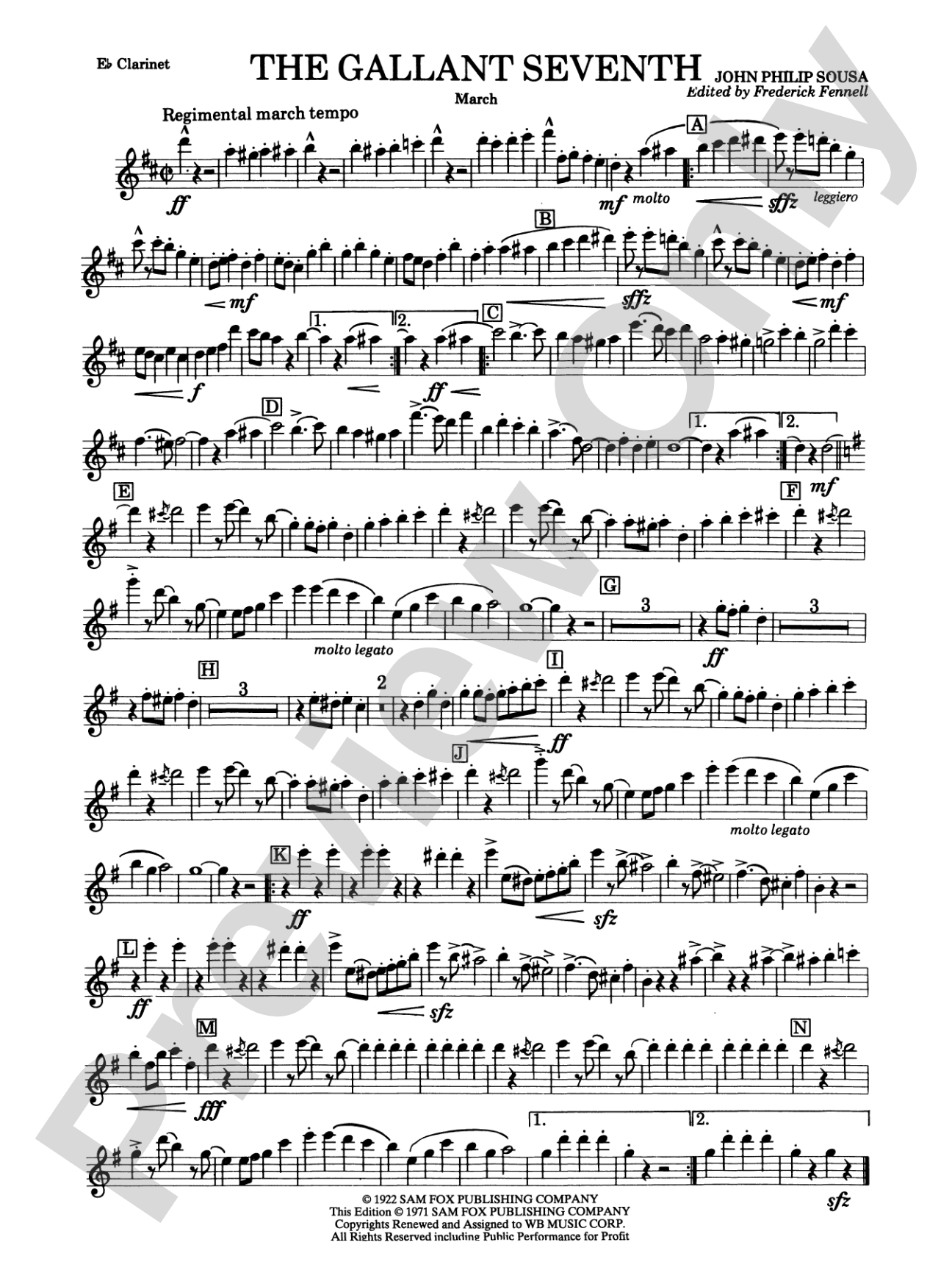 The Gallant Seventh: E-flat Soprano Clarinet