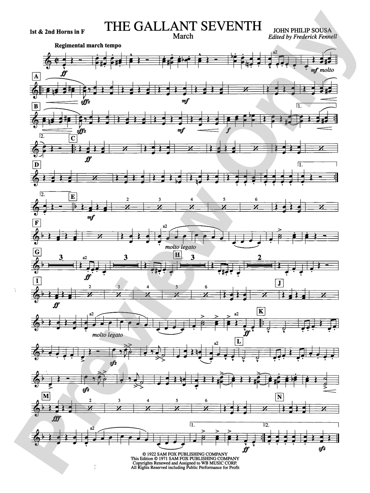 The Gallant Seventh: 1st & 2nd F Horns