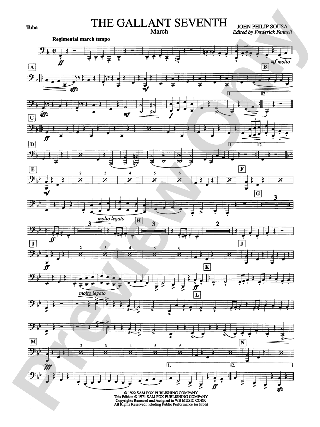 The Gallant Seventh: Tuba