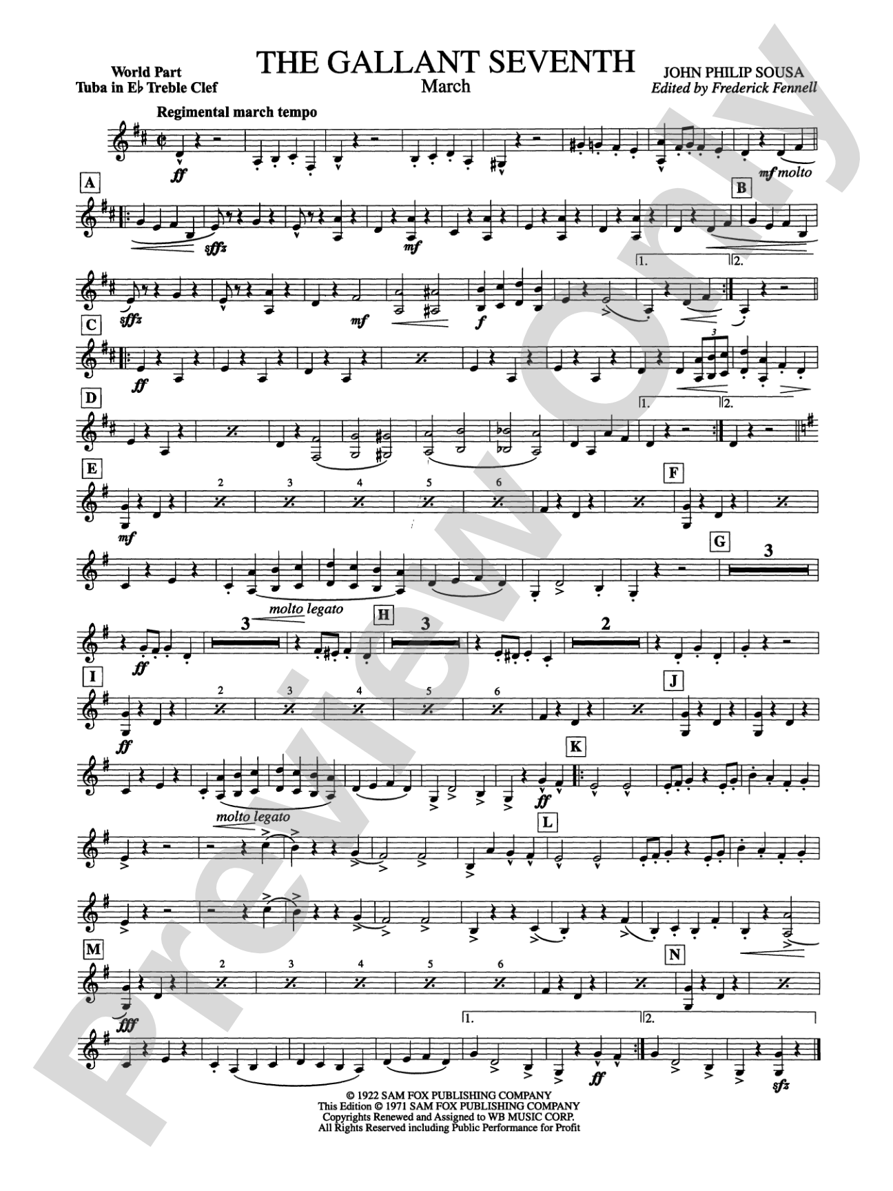 The Gallant Seventh: (wp) E-flat Tuba T.C.