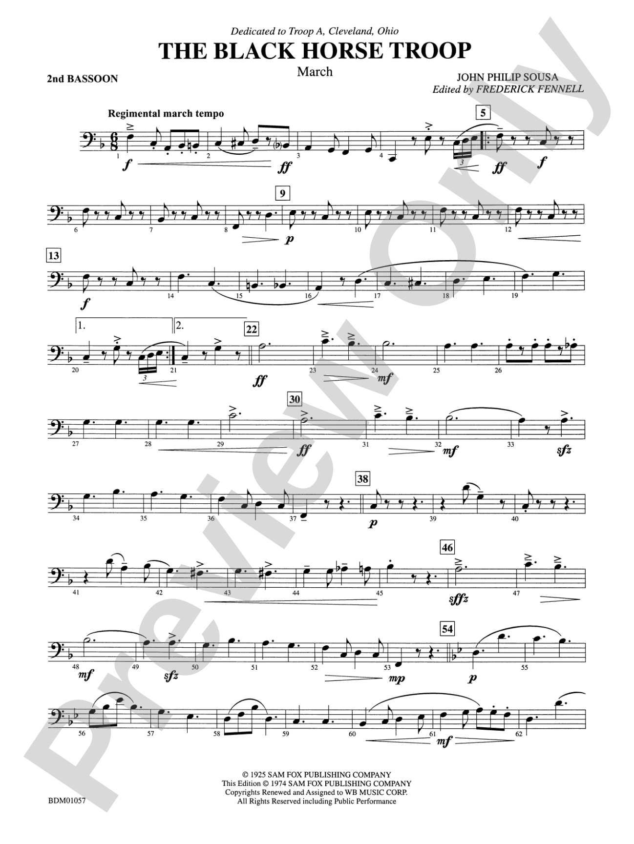 Black Horse Troop: 2nd Bassoon