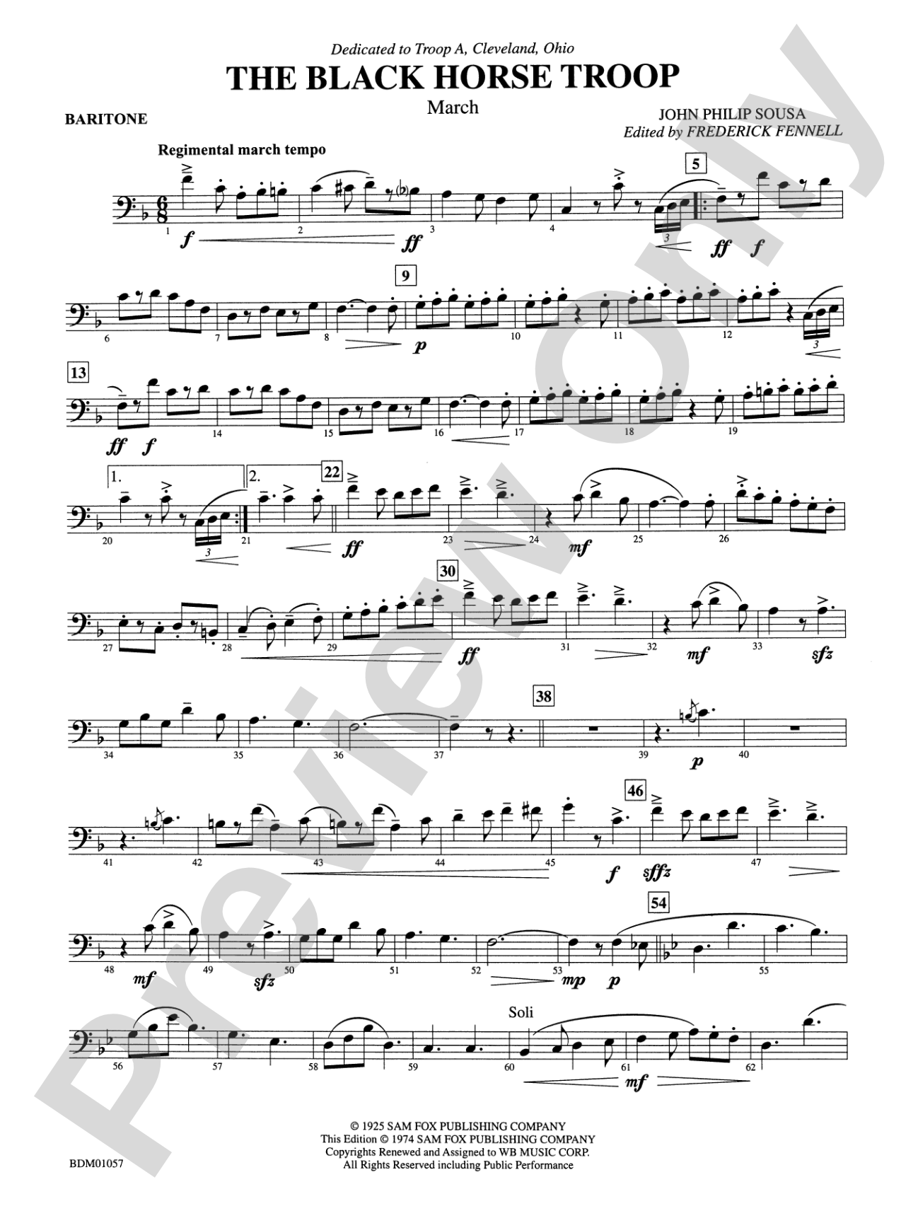 Black Horse Troop: Baritone B.C.