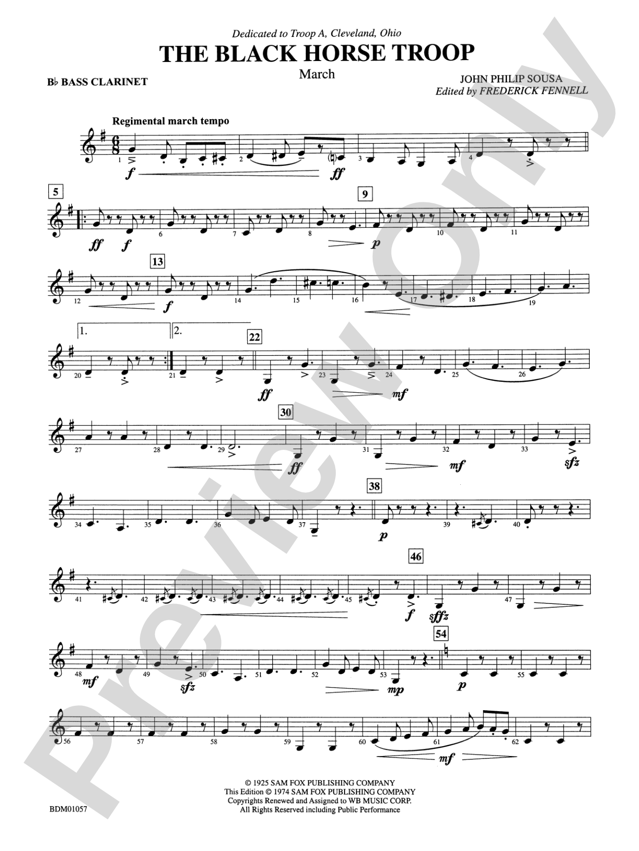 Black Horse Troop: B-flat Bass Clarinet