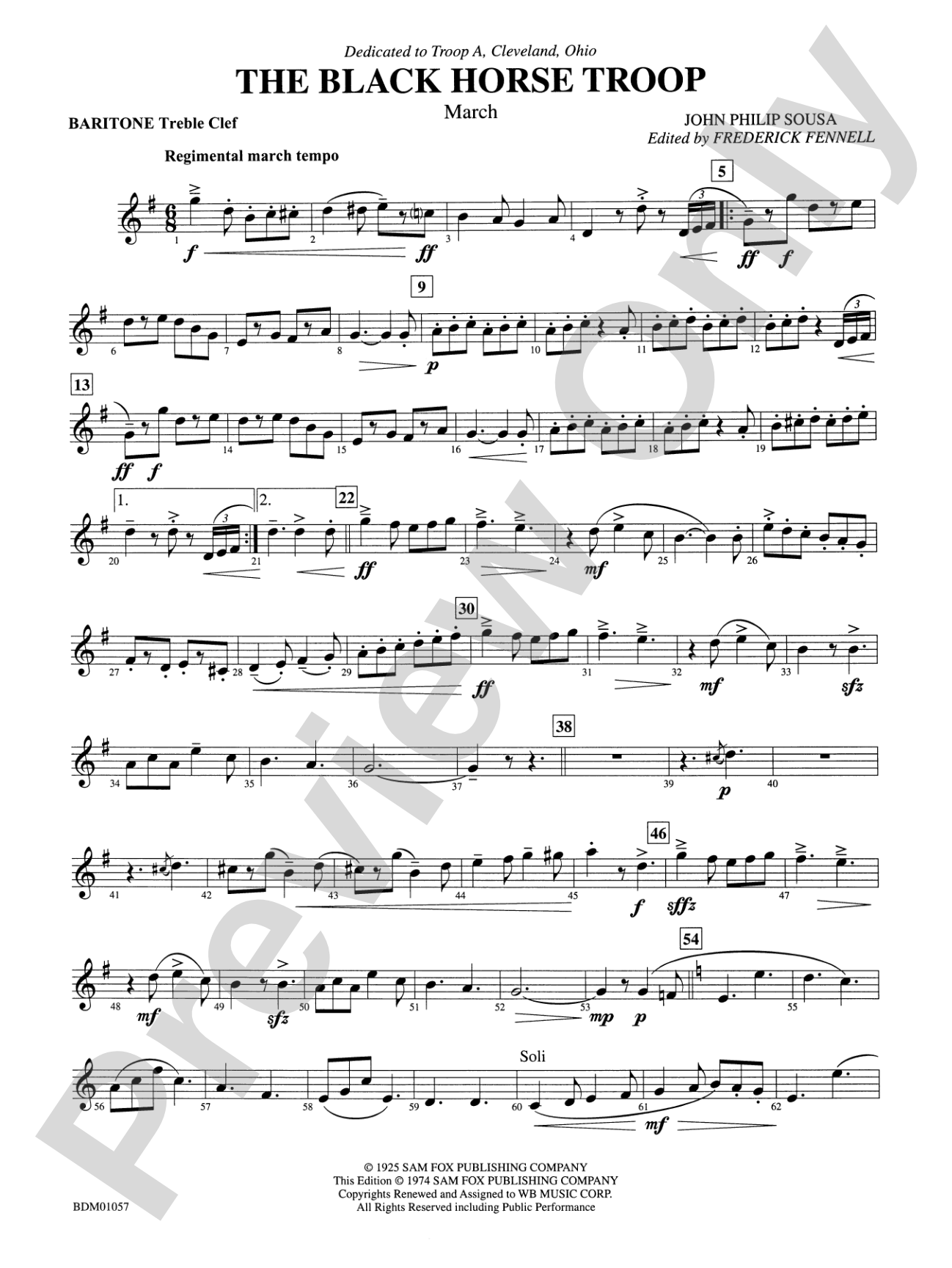 Black Horse Troop: Baritone T.C.