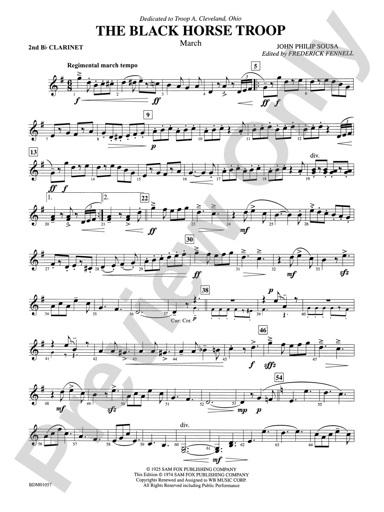 Black Horse Troop: 2nd B-flat Clarinet
