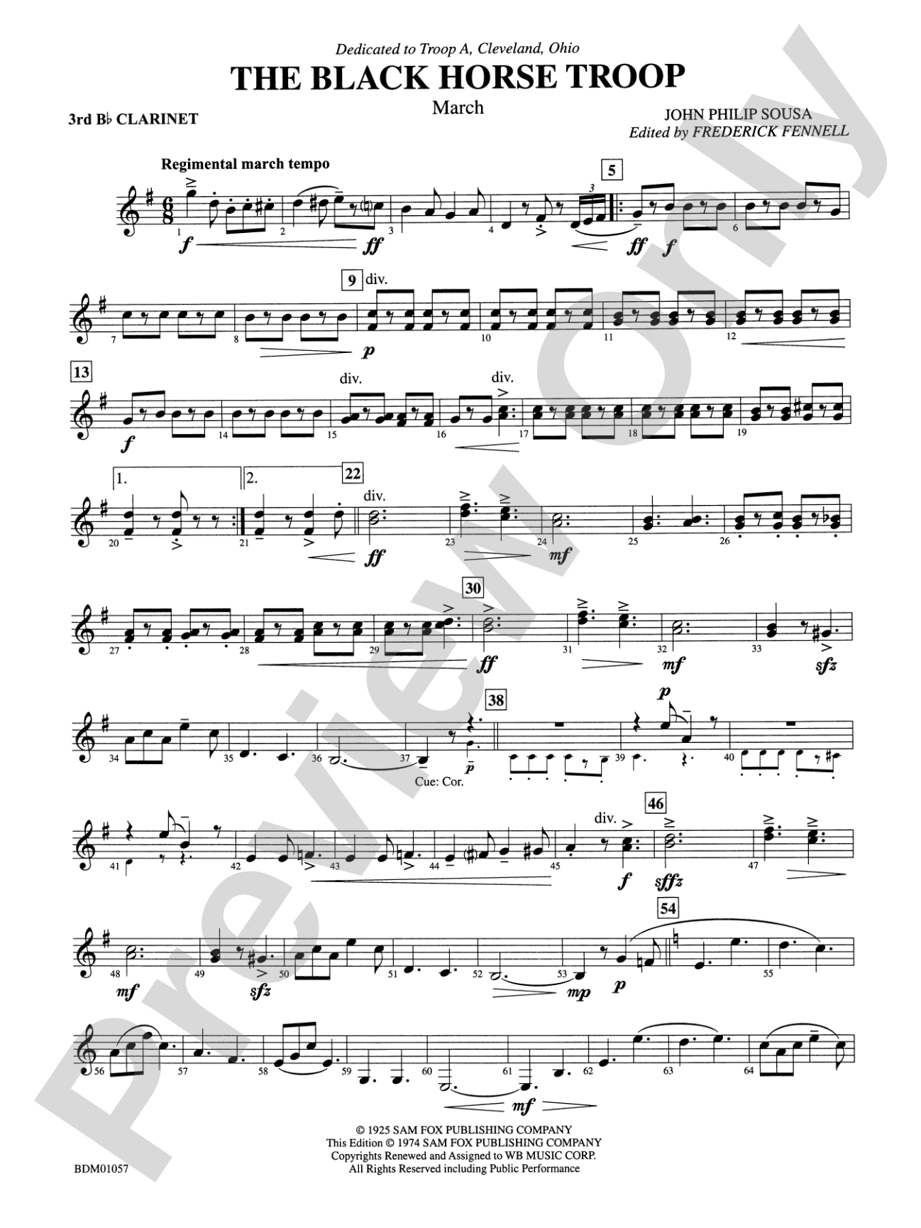 Black Horse Troop: 3rd B-flat Clarinet