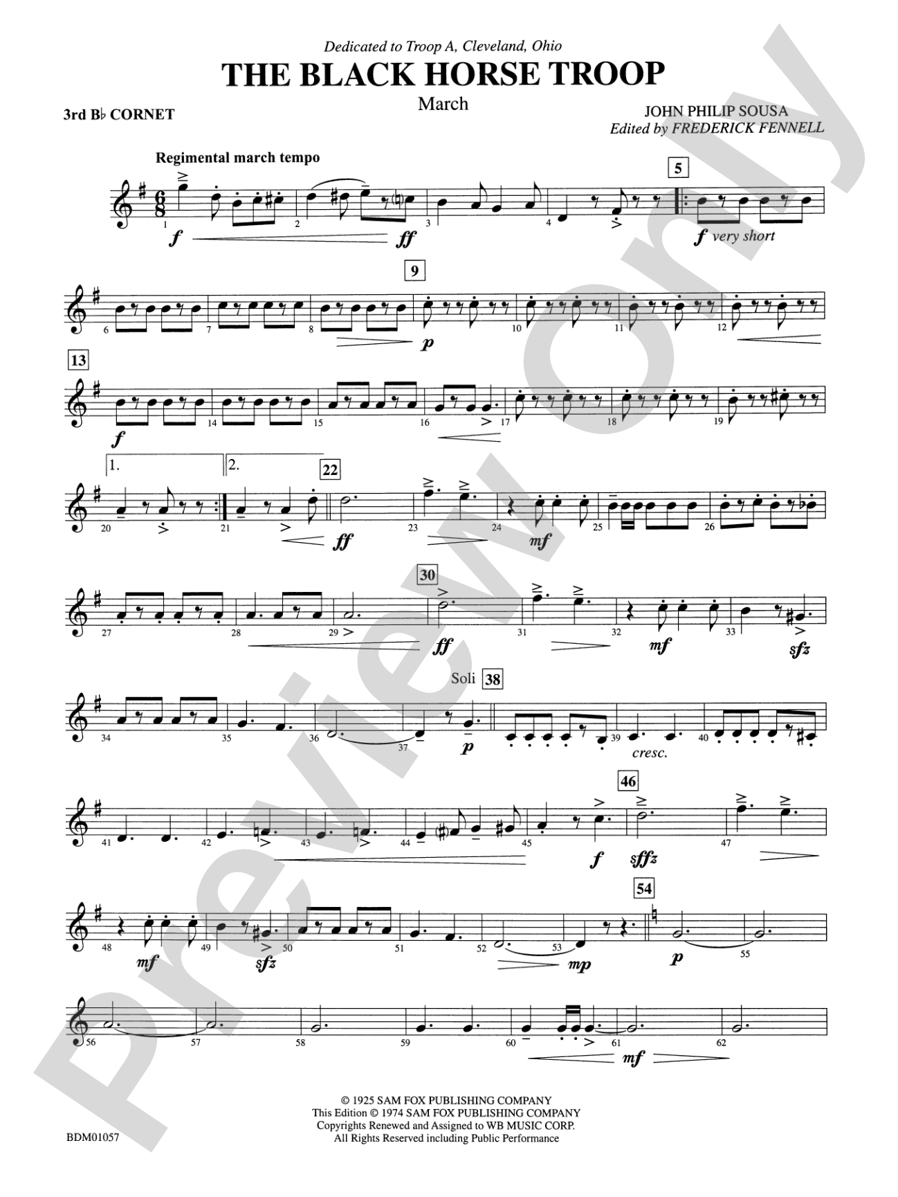 Black Horse Troop: 3rd B-flat Cornet