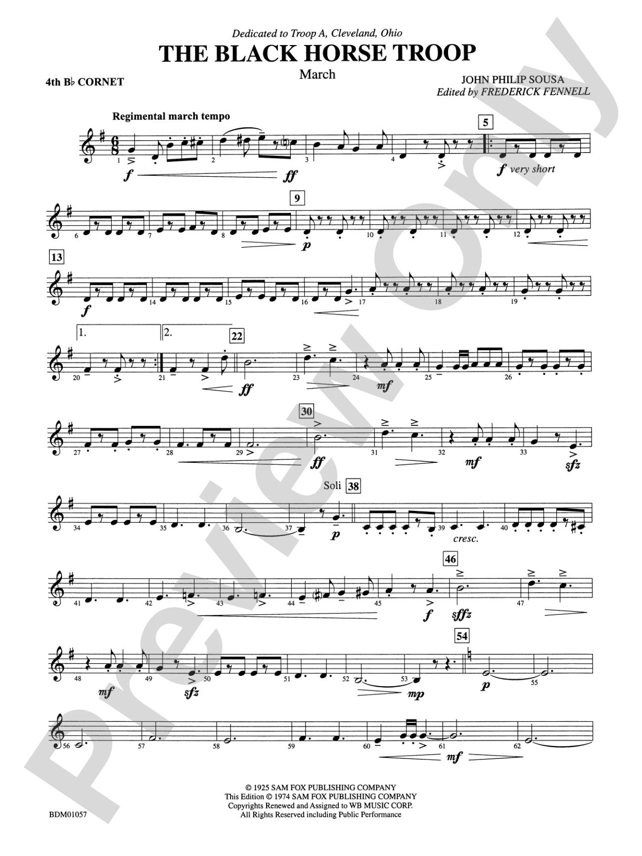 Black Horse Troop: 4th B-flat Cornet