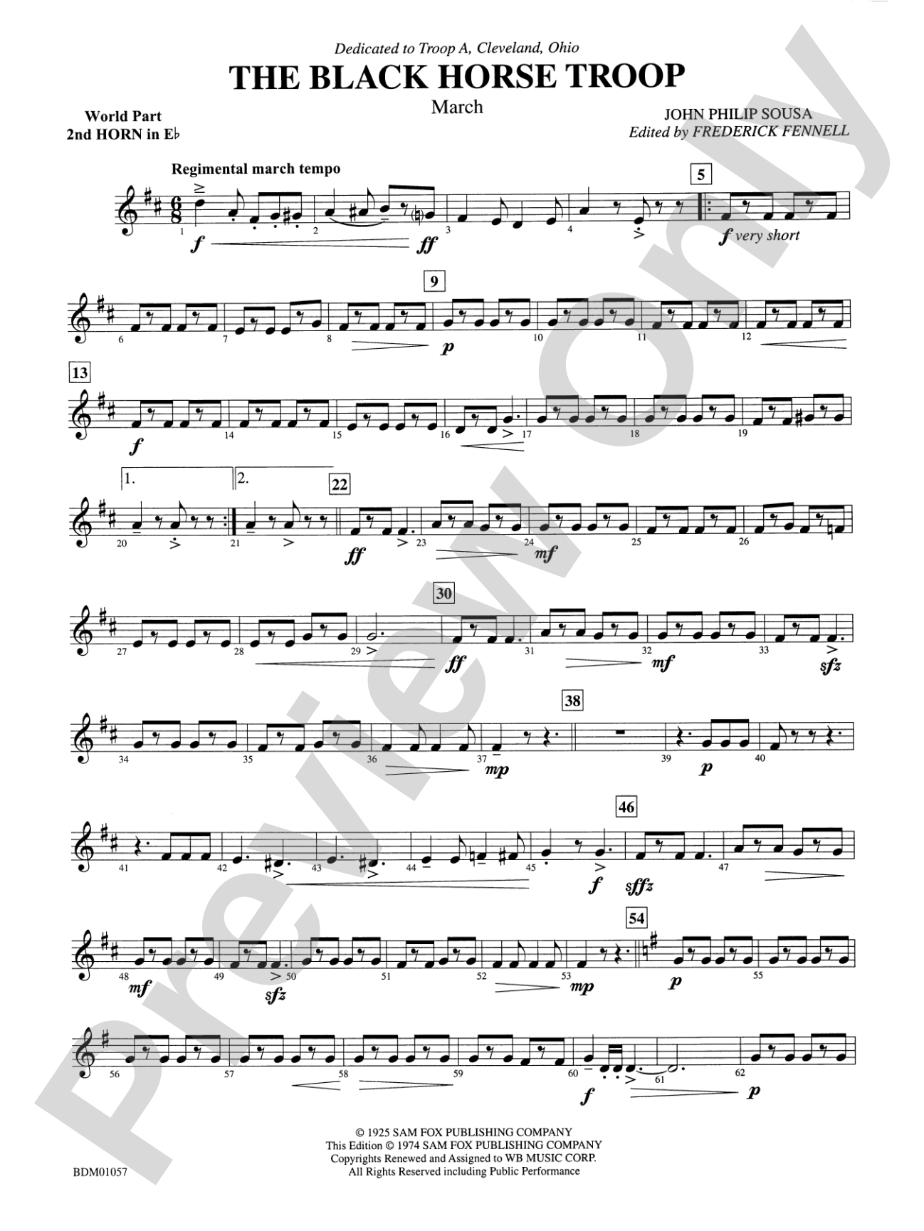 Black Horse Troop: WP 2nd Horn in E-flat