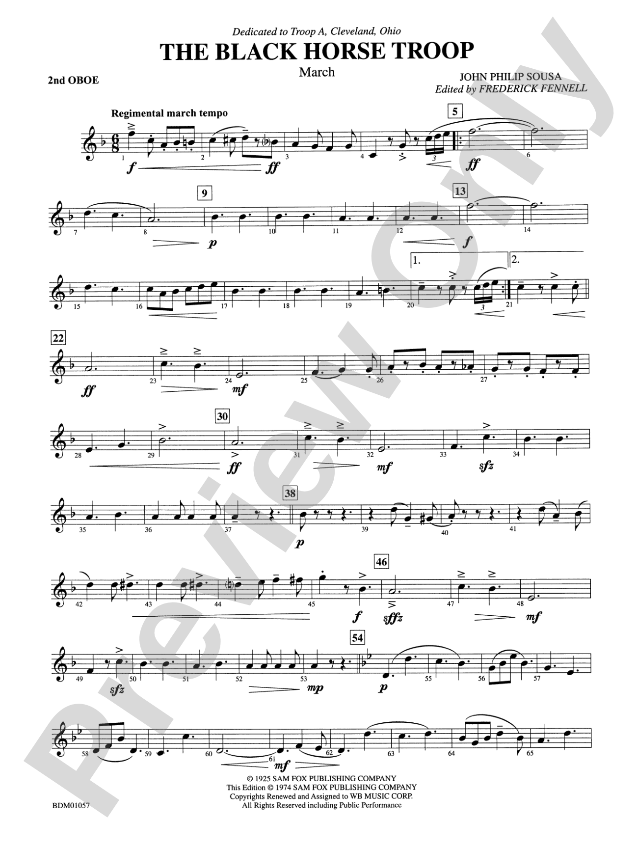 Black Horse Troop: 2nd Oboe