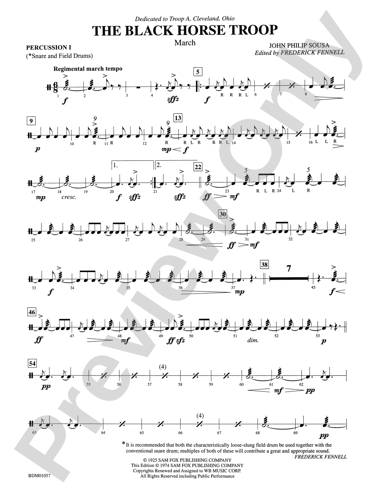 Black Horse Troop: 1st Percussion