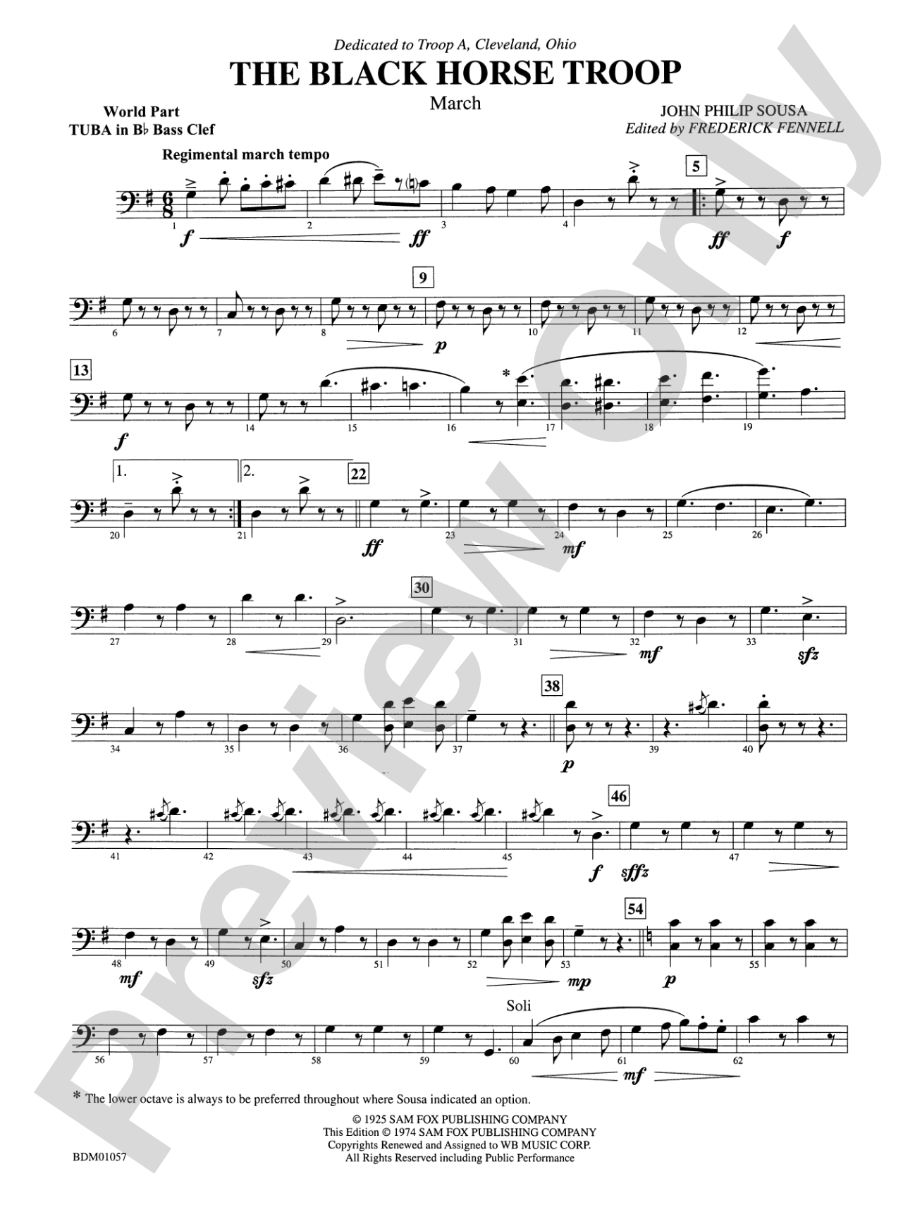 Black Horse Troop: WP B-flat Tuba B.C.