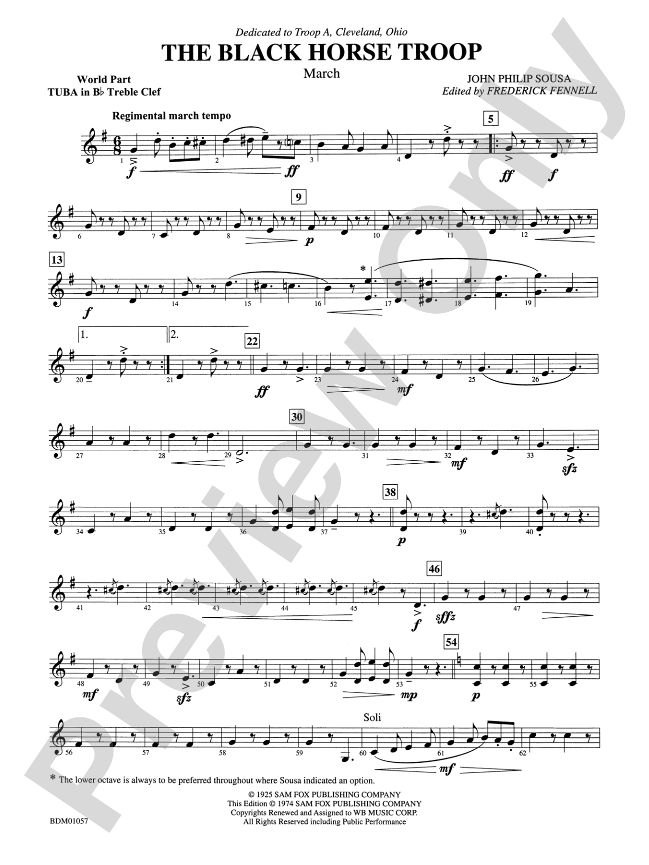 Black Horse Troop: WP B-flat Tuba T.C.