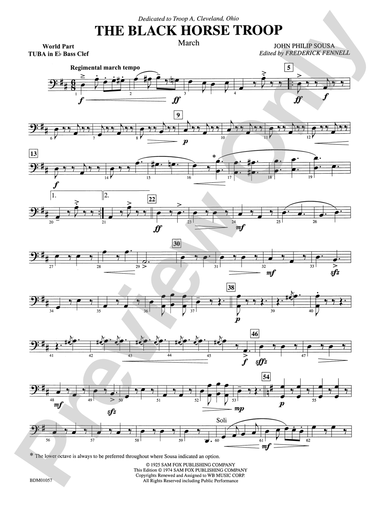 Black Horse Troop: WP E-flat Tuba B.C.
