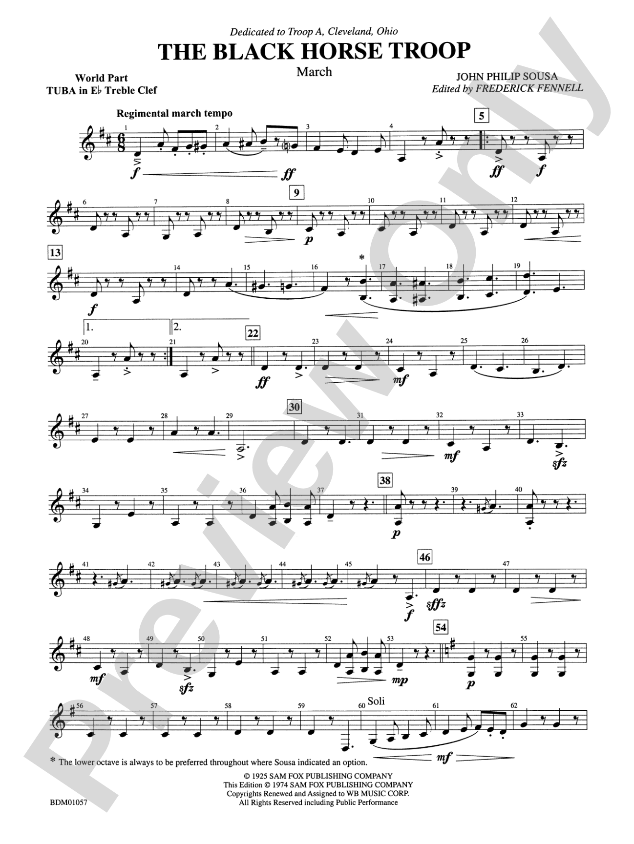 Black Horse Troop: WP E-flat Tuba T.C.