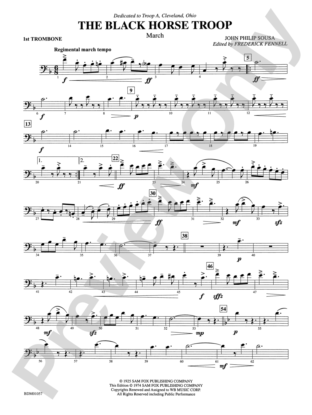 Black Horse Troop: 1st Trombone