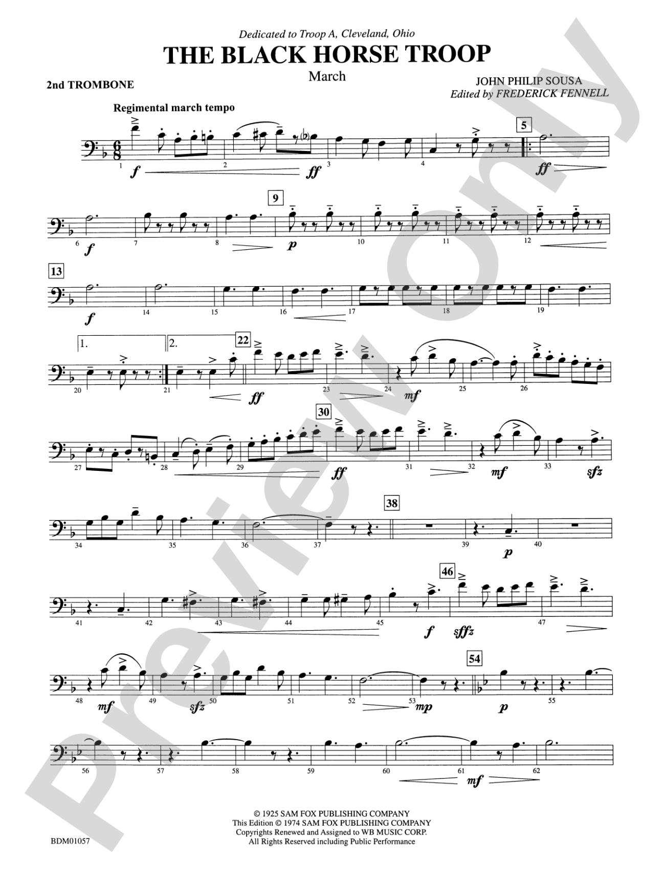 Black Horse Troop: 2nd Trombone
