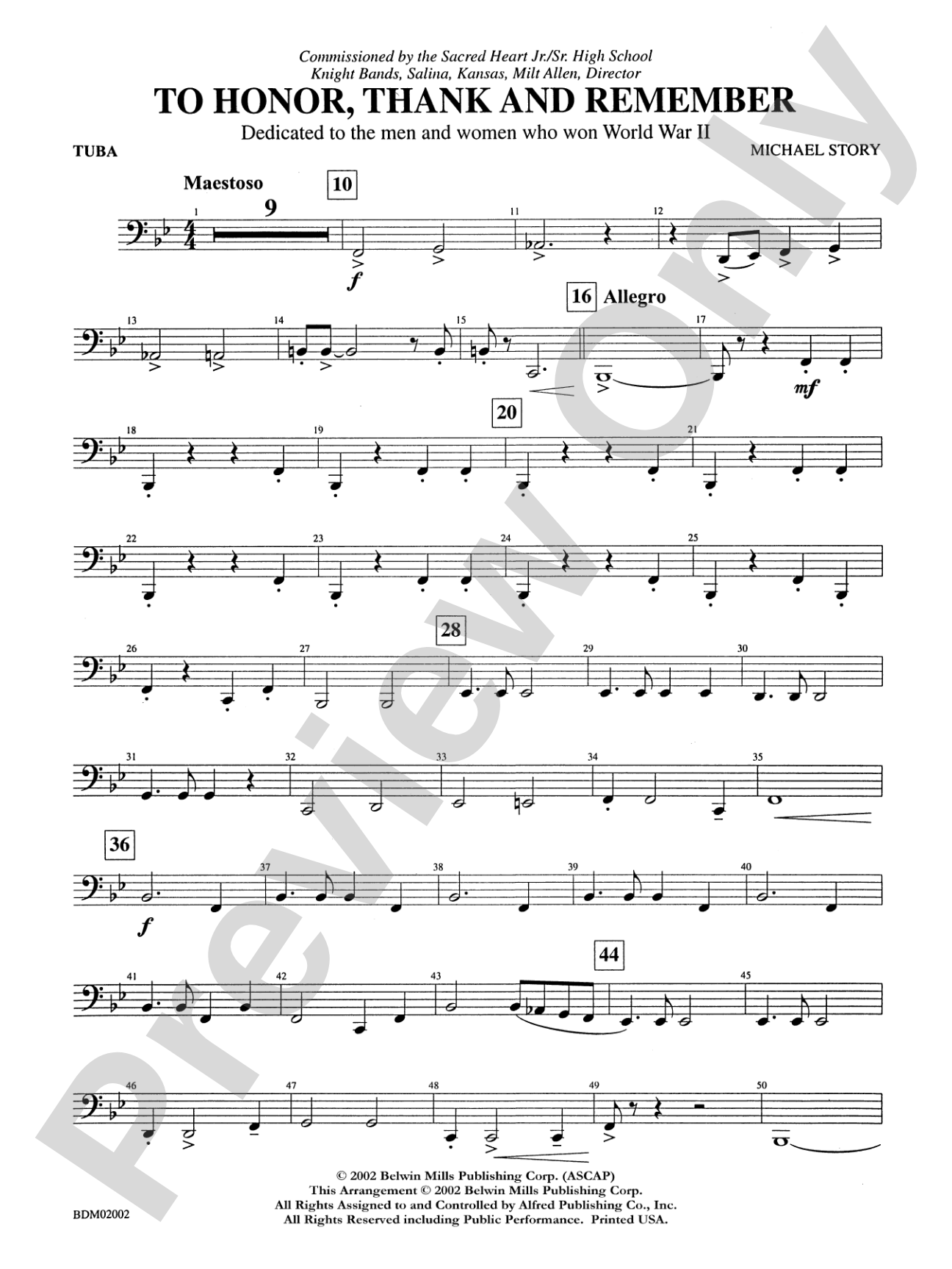 To Honor, Thank and Remember: Tuba