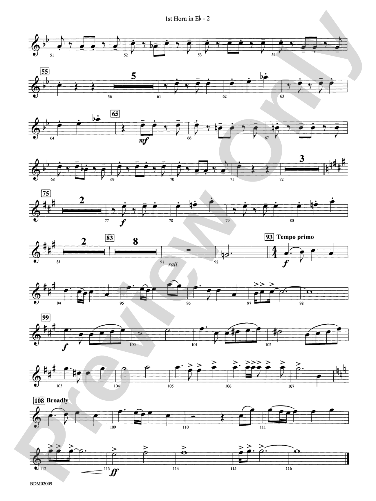 Thine Alabaster Cities Gleam (A Message of Hope for America): (wp) 1st Horn in E-flat