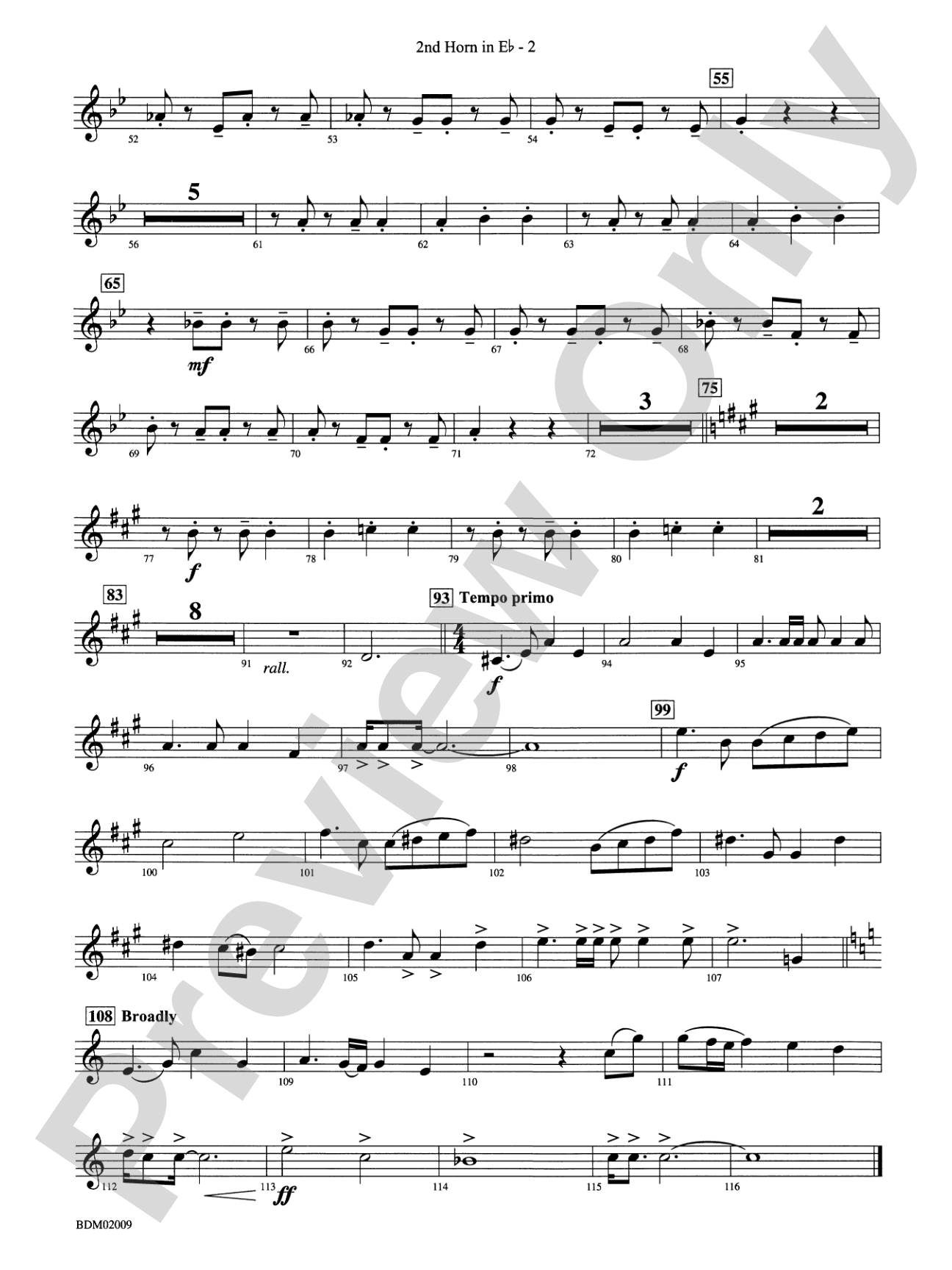 Thine Alabaster Cities Gleam (A Message of Hope for America): (wp) 2nd Horn in E-flat