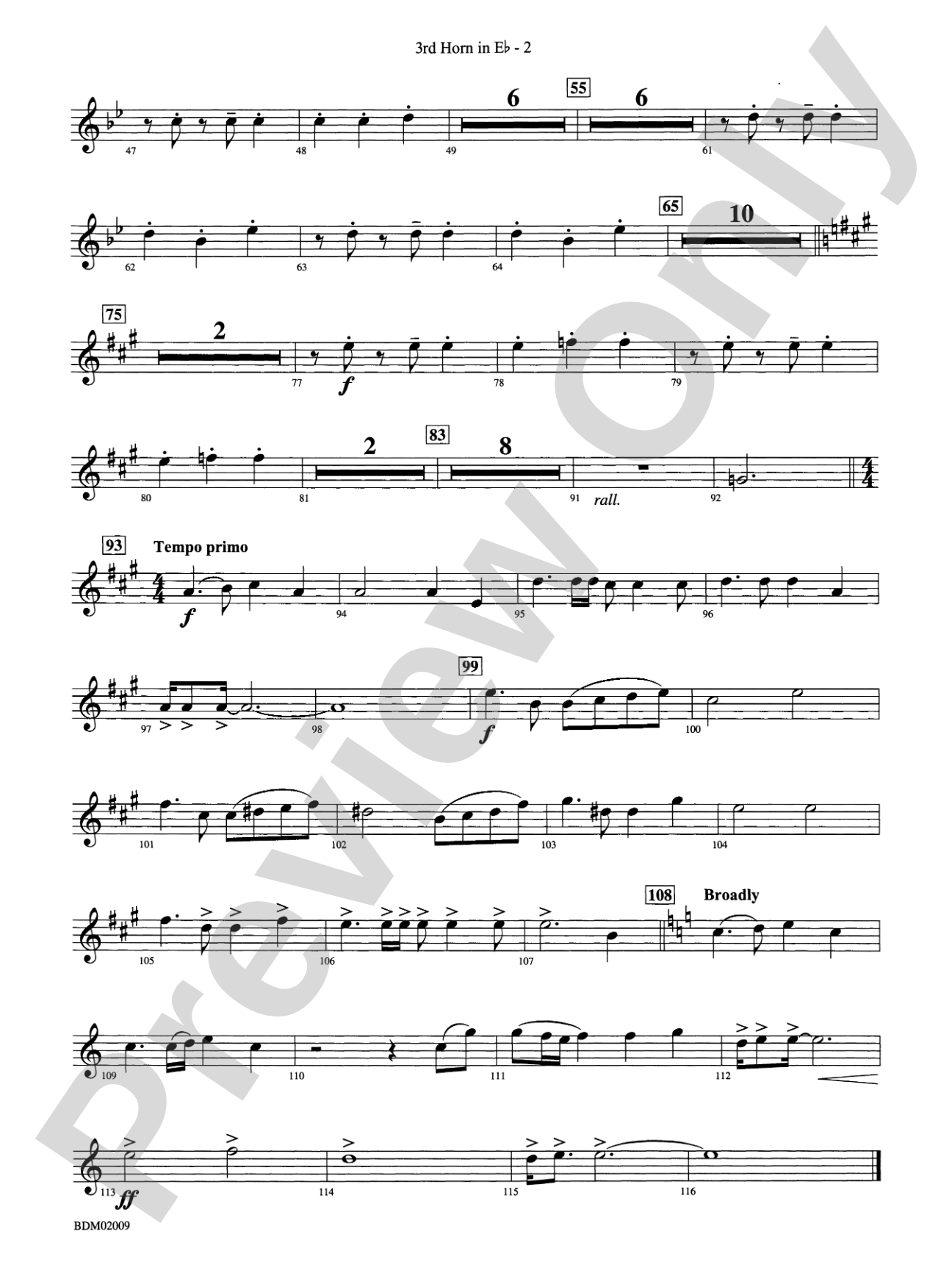 Thine Alabaster Cities Gleam (A Message of Hope for America): (wp) 3rd Horn in E-flat