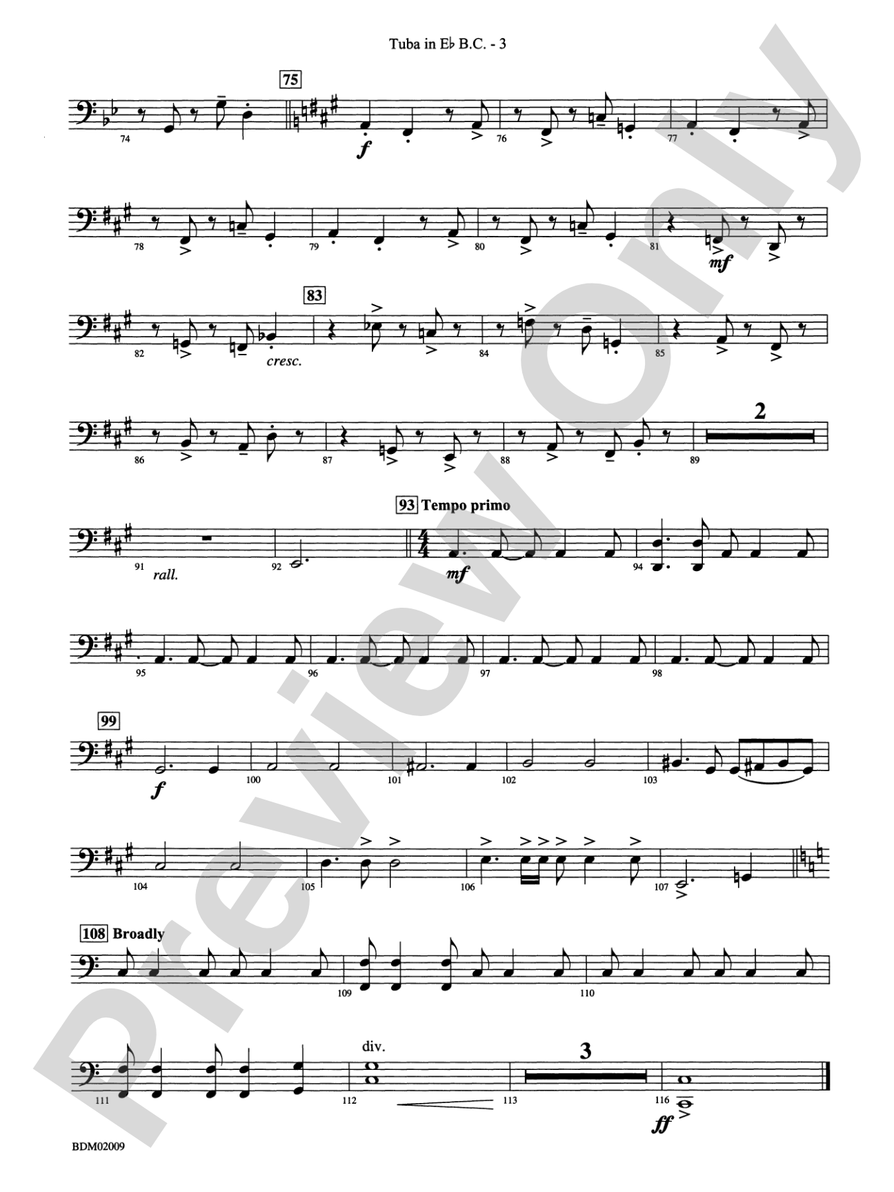 Thine Alabaster Cities Gleam (A Message of Hope for America): (wp) E-flat Tuba B.C.