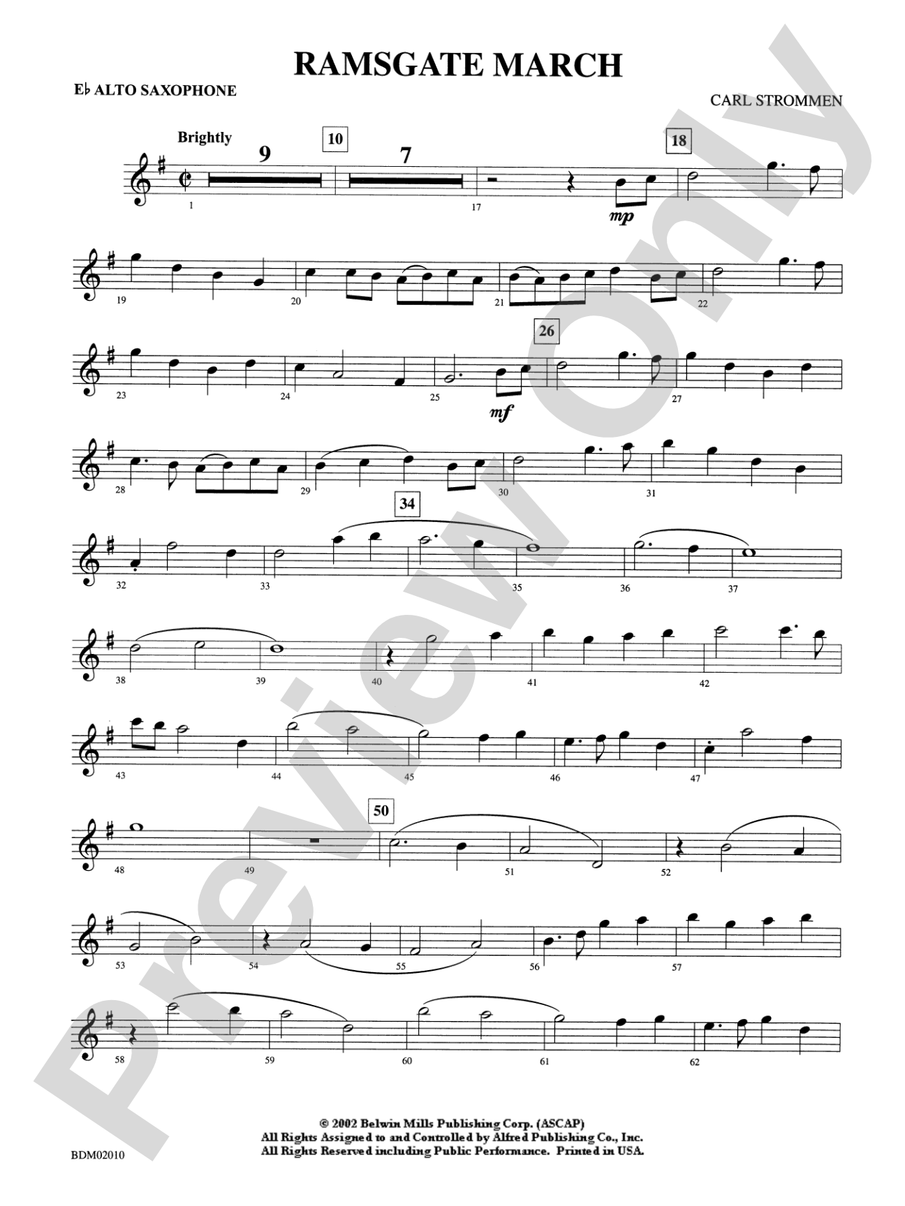 Ramsgate March: E-flat Alto Saxophone