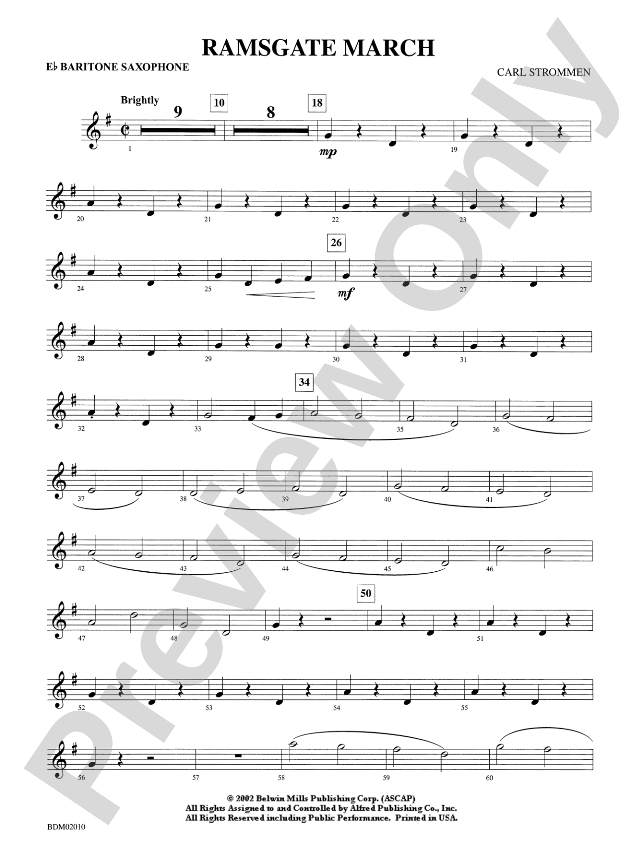 Ramsgate March: E-flat Baritone Saxophone